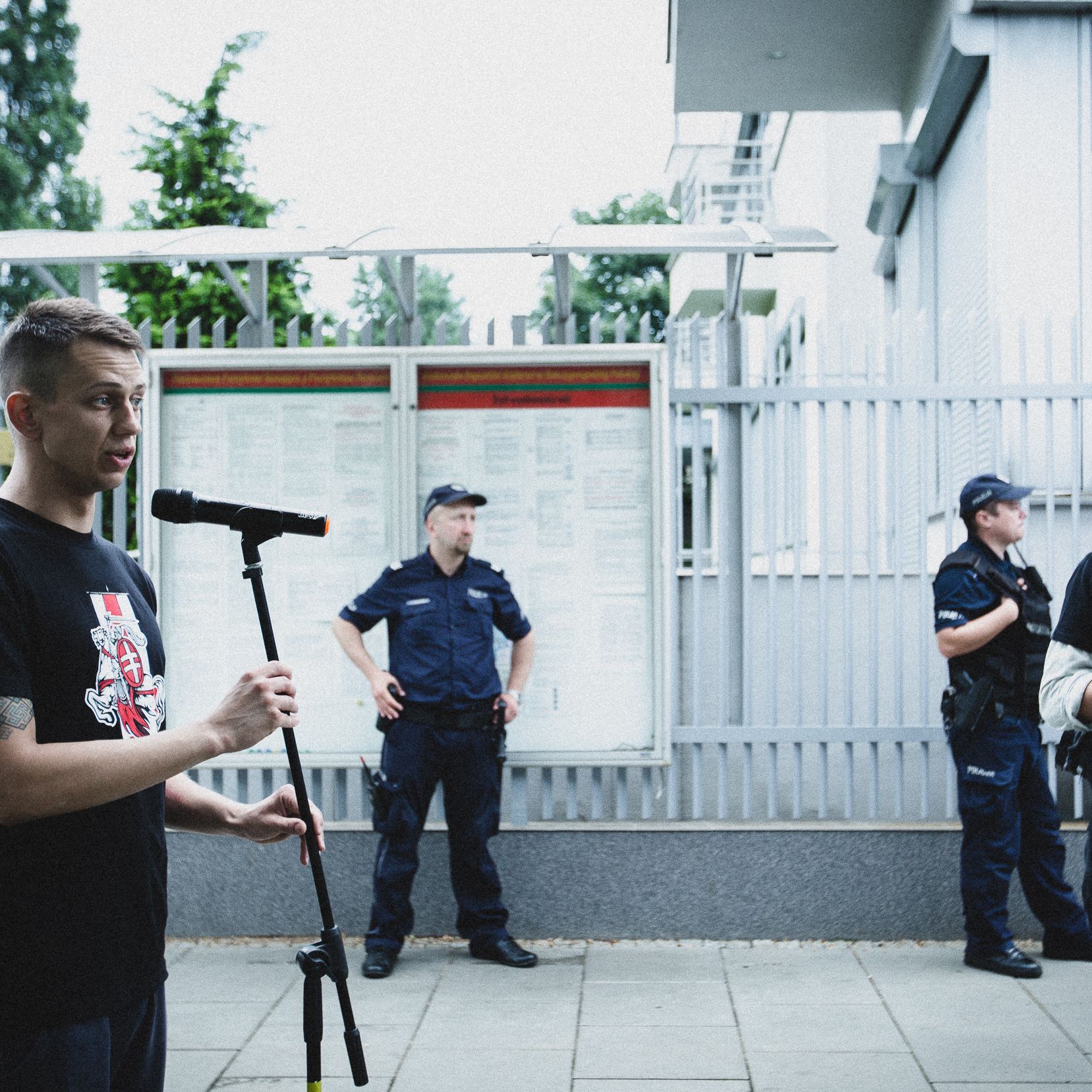Warszawa, 27.07.2021. Akcja solidarnościowa z Bialorusią