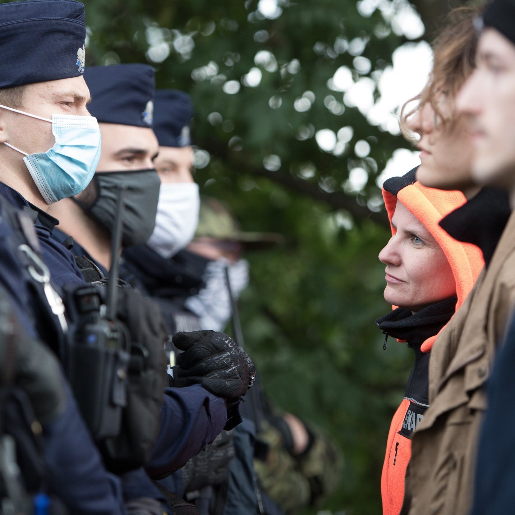 Usnarz Górny, 01.09.2021. Polskie służby nie dopuszczają pomocy do Afgańczyków przetrzymywanych na granicy