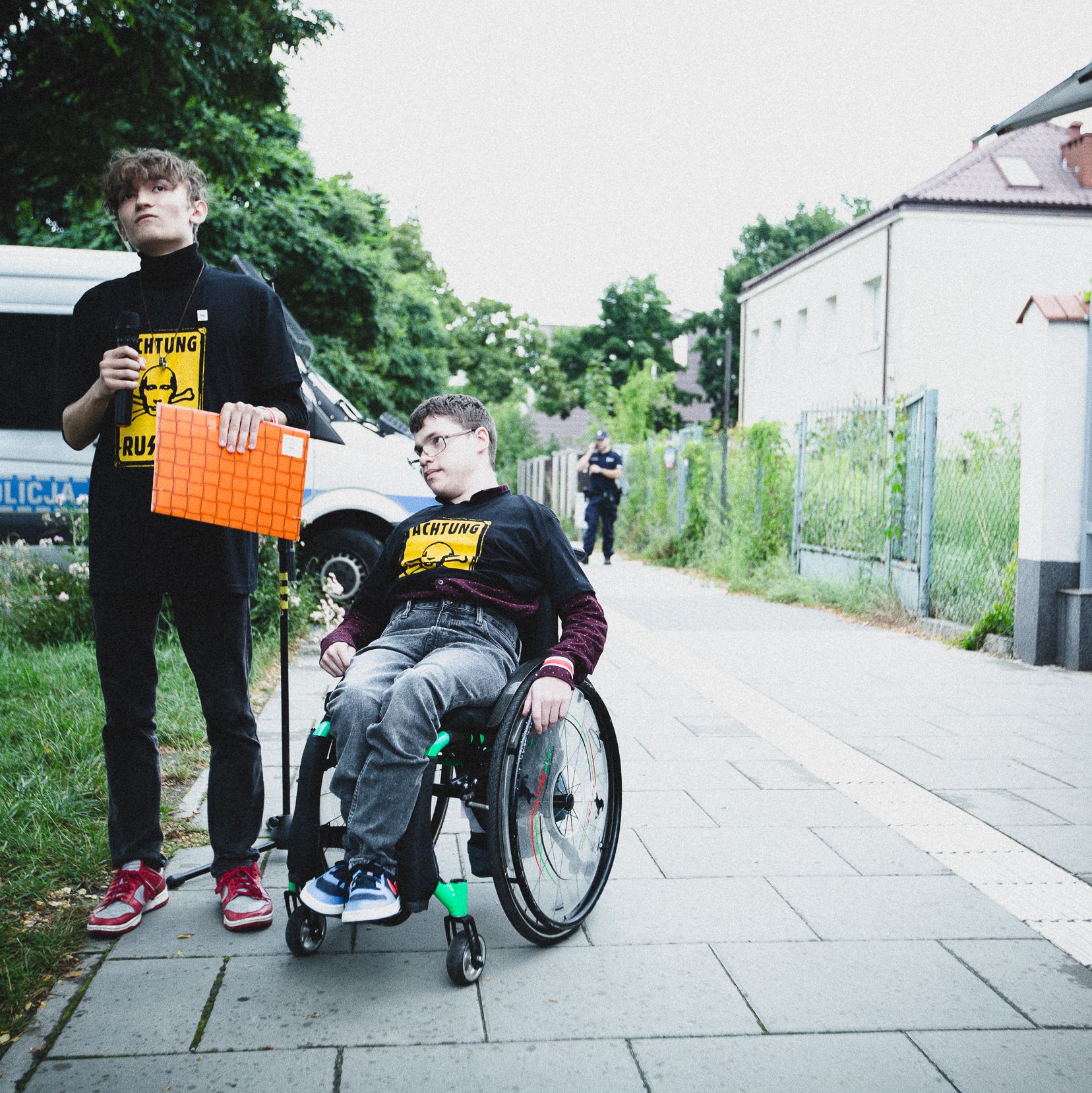 Warszawa, 27.07.2021. Akcja solidarnościowa z Bialorusią