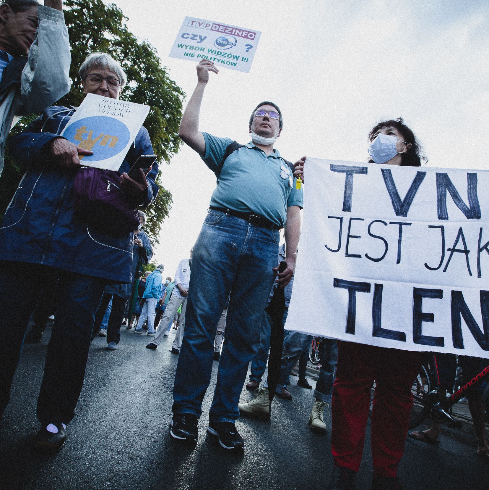 Warszawa, 10.08.2021. Protest przeciw lex TVN pod Sejmem