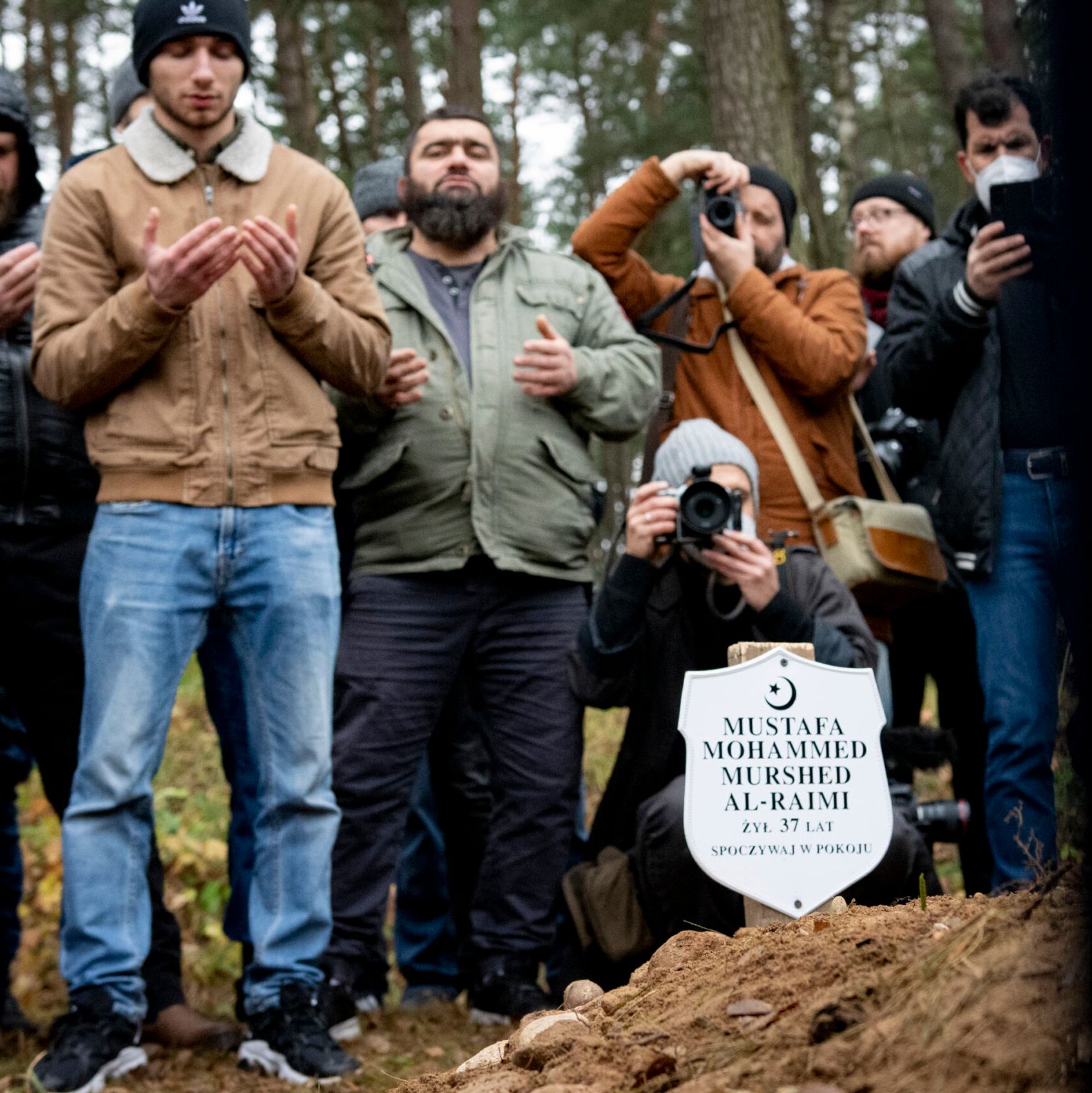 Bohoniki, 21.11.2021. Pogrzeb 37-letniego migranta z Syrii