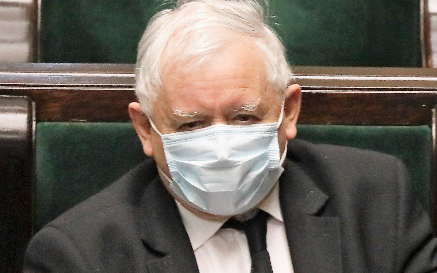 16.04.2020 Warszawa . Sejm . Jaroslaw Kaczynski podczas drugiego dnia 10 . posiedzenia Sejmu IX kadencji w czasie epidemiii koronawirusa .
Fot. Slawomir Kaminski / Agencja Gazeta