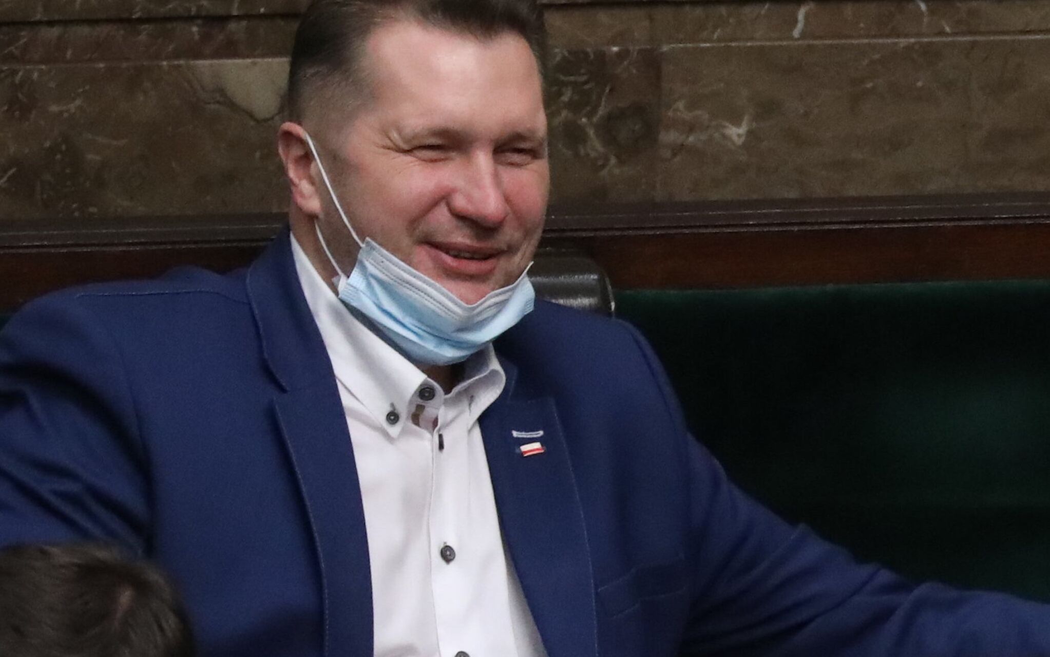 21.01.2021 Warszawa , ul Wiejska , Sejm . Poslowie podczas glosowania nad wyborem nowego Rzecznika Praw Obywatelskich . Nz Przemyslaw Czarnek i Piotr Wawrzyk .