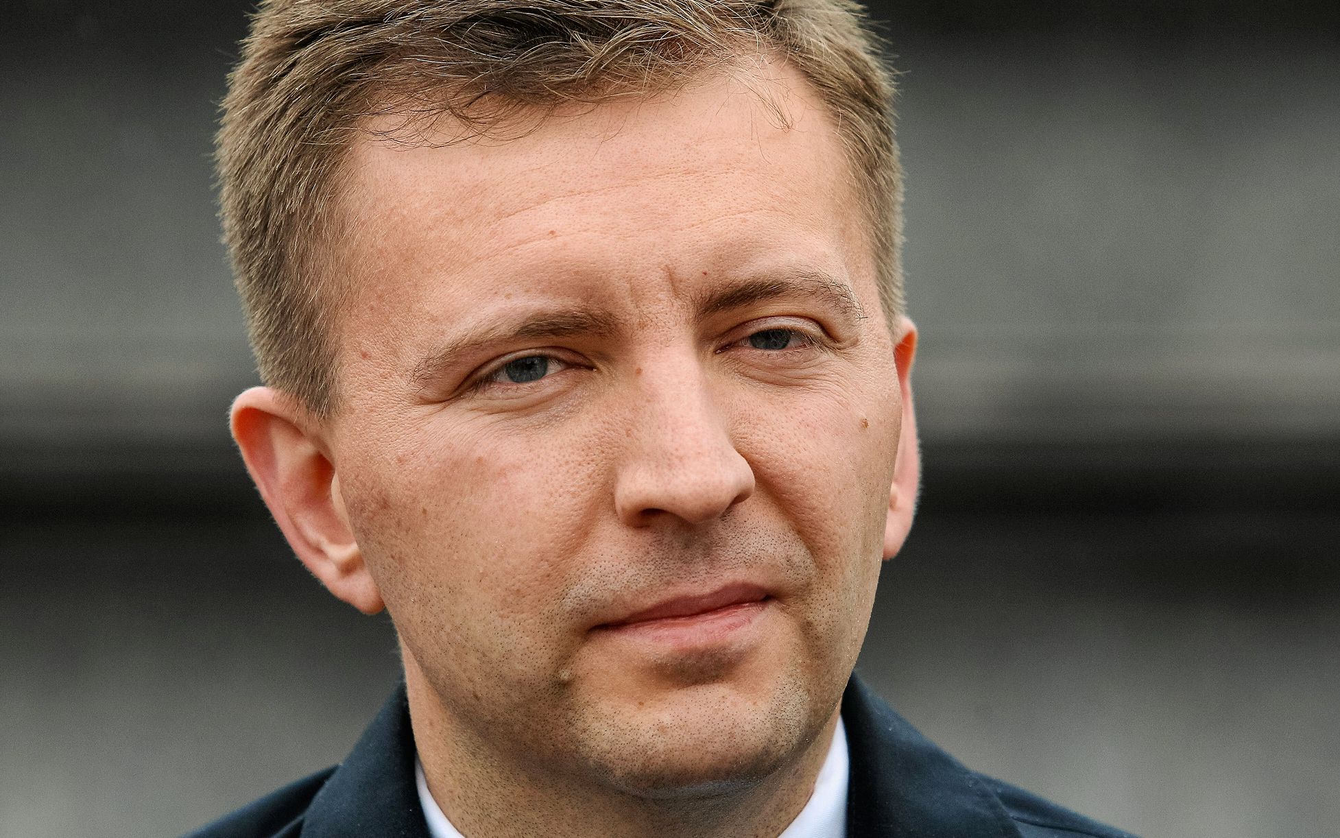 11.10.2019 Bydgoszcz. Lukasz Schreiber podczas konferencji prasowej komitetu wyborczego PiS
Fot. Roman Bosiacki / Agencja Gazeta