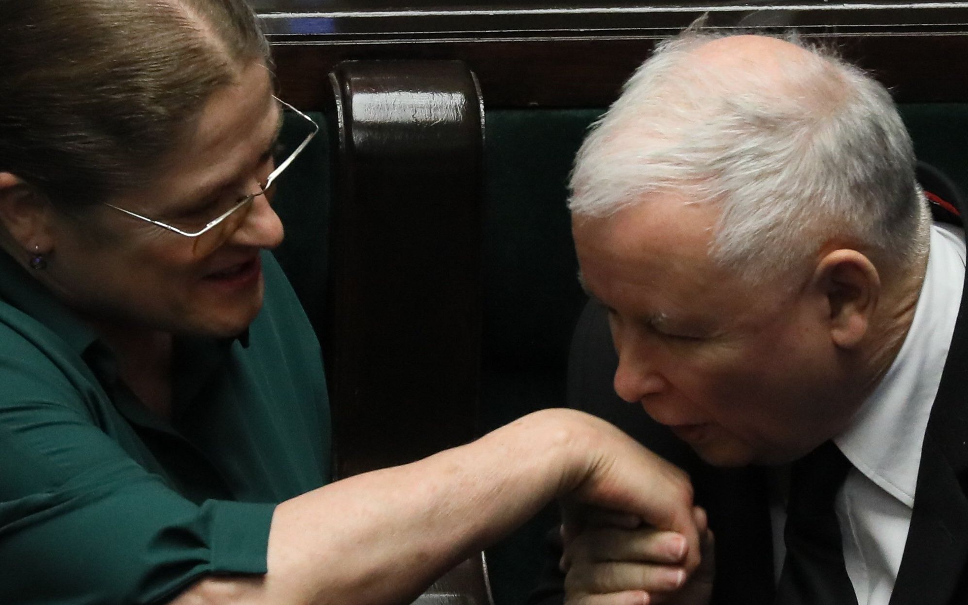 04.07.2019 Warszawa . Sejm . Od lewej: Krystyna Pawlowicz , Jaroslaw Kaczynski podczas wieczornego bloku glosowan min nad powstaniem Muzeum Westerplatte .
Fot. Slawomir Kaminski / Agencja Gazeta