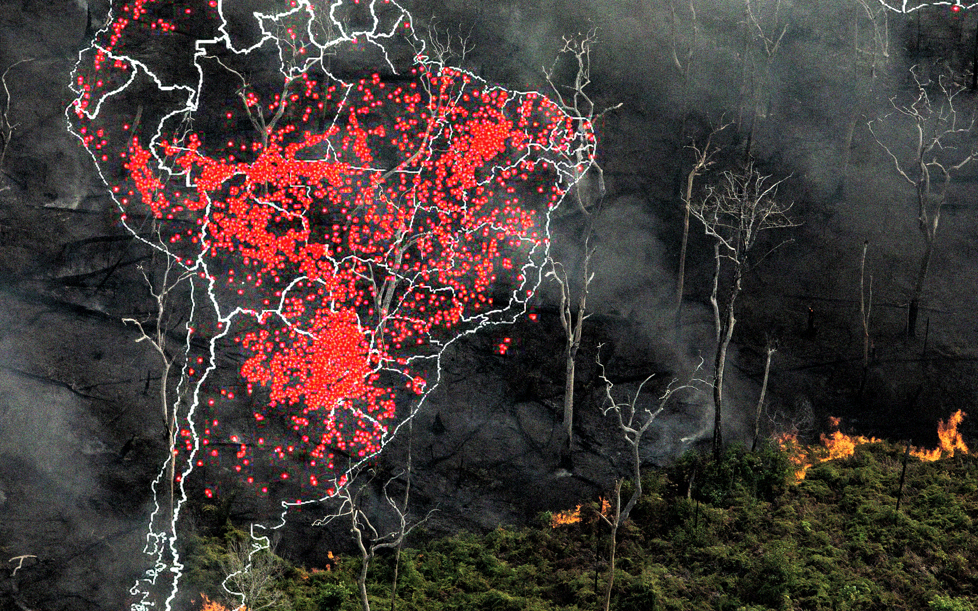 Grafika do artykułu Ognista apokalipsa. Zobacz przerażające zdjęcia płonącej Amazonii