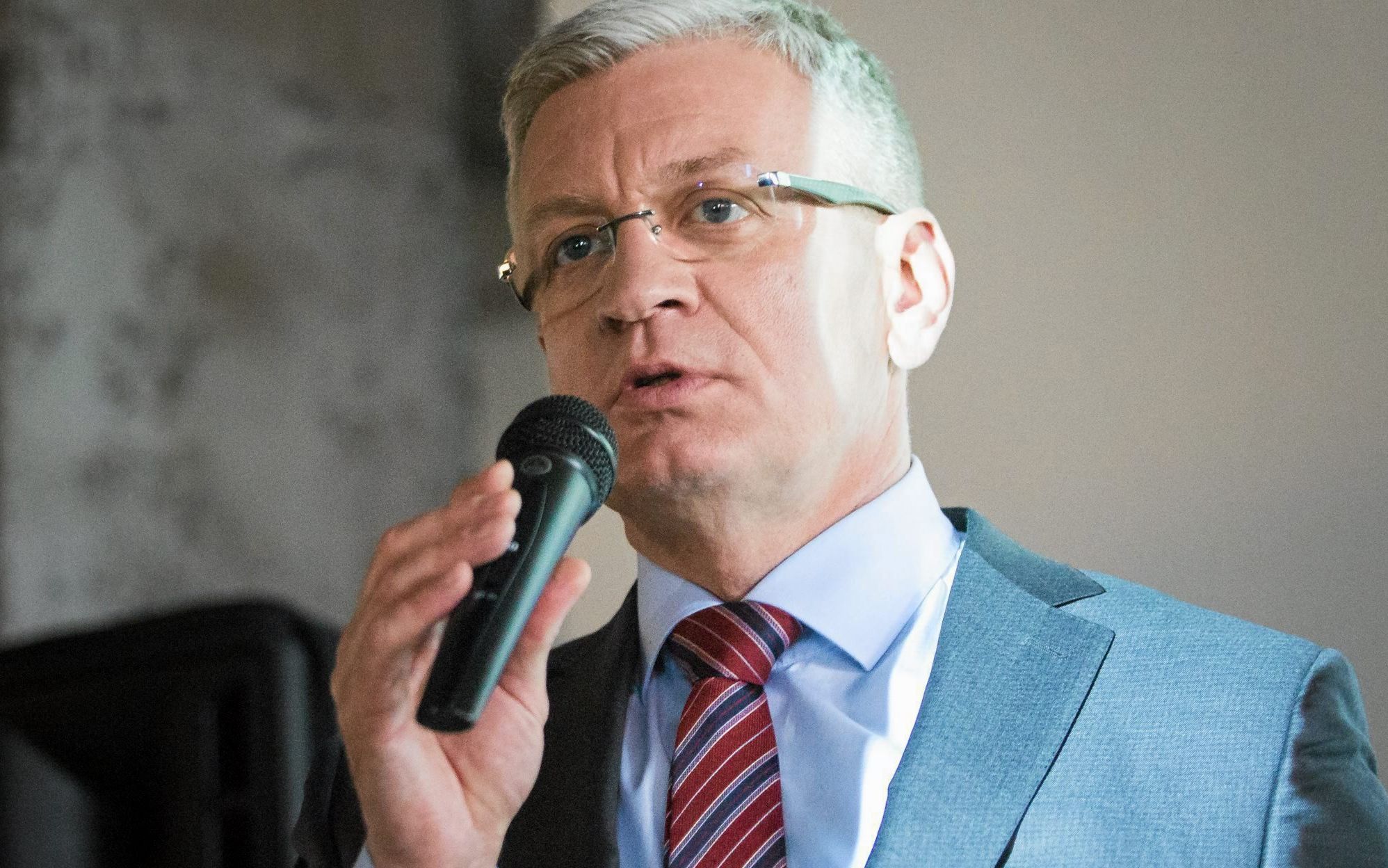 10.05.2017 Poznan , ul. Ratajczaka , siedziba Fundacji Malta . Prezydent Poznania Jacek Jaskowiak podczas konferencji prasowej przed Malta Festival .
Fot. Jedrzej Nowicki / Agencja Gazeta
