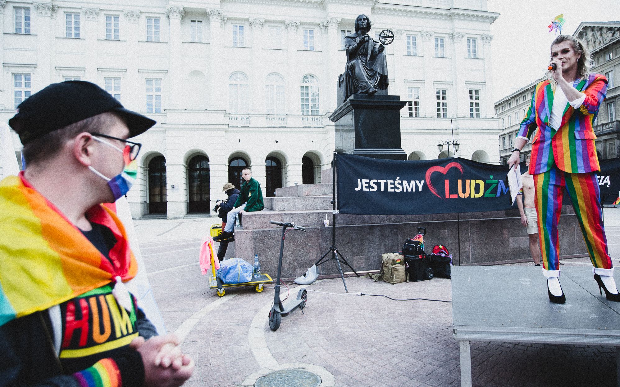 Warszawa, 18.05.2021. Międzynarodowy Dzień Przeciw Homofobii, Transfobii i Bifobii