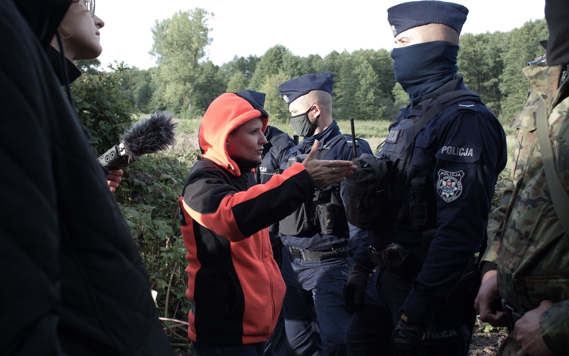 Usnarz Górny, 01.09.2021. Polskie służby nie dopuszczają pomocy do Afgańczyków przetrzymywanych na granicy