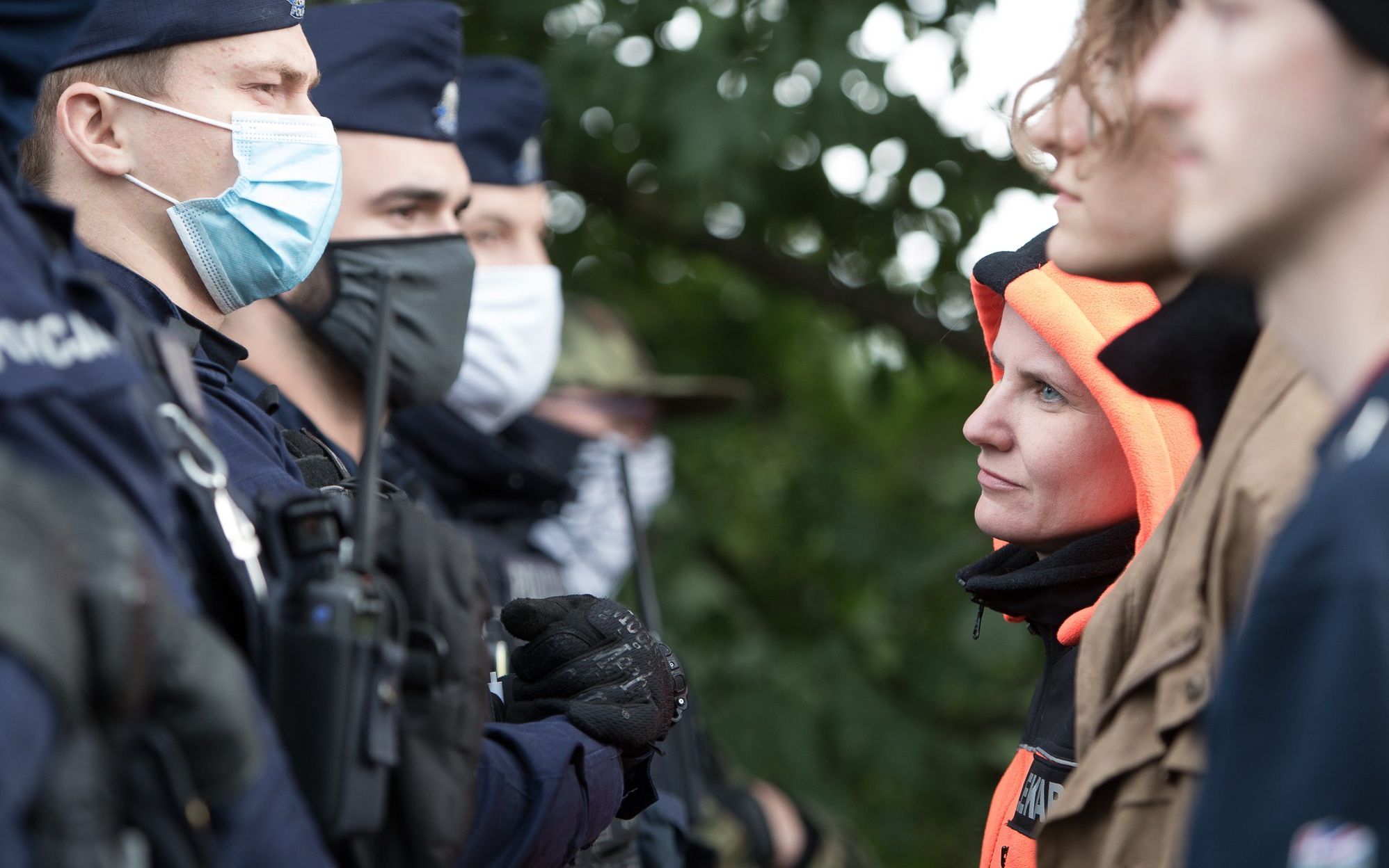 Usnarz Górny, 01.09.2021. Polskie służby nie dopuszczają pomocy do Afgańczyków przetrzymywanych na granicy