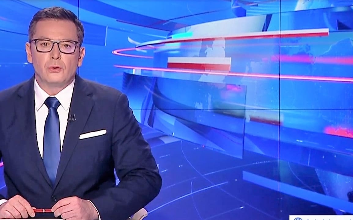 Grafika do artykułu “Wiadomości”: Trzaskowski stchórzył, a w Warszawie narkomani prowadzą autobusy