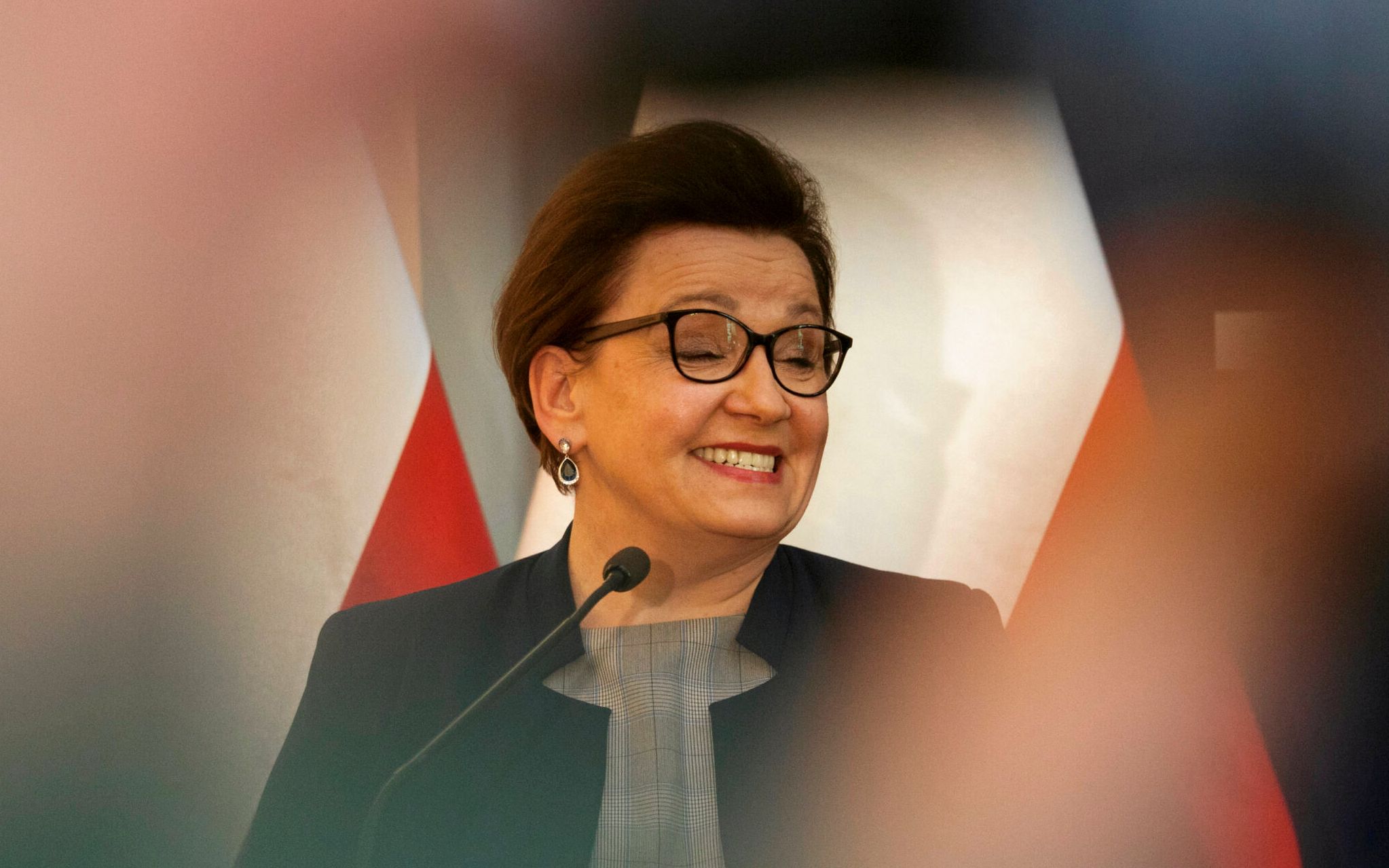 24.05.2019 Wroclaw . Minister edukacji Anna Zalewska podfczas konferencji prasowej w Urzedzie Wojewodzkim .
Fot. Krzysztof Cwik / Agencja Wyborcza.pl