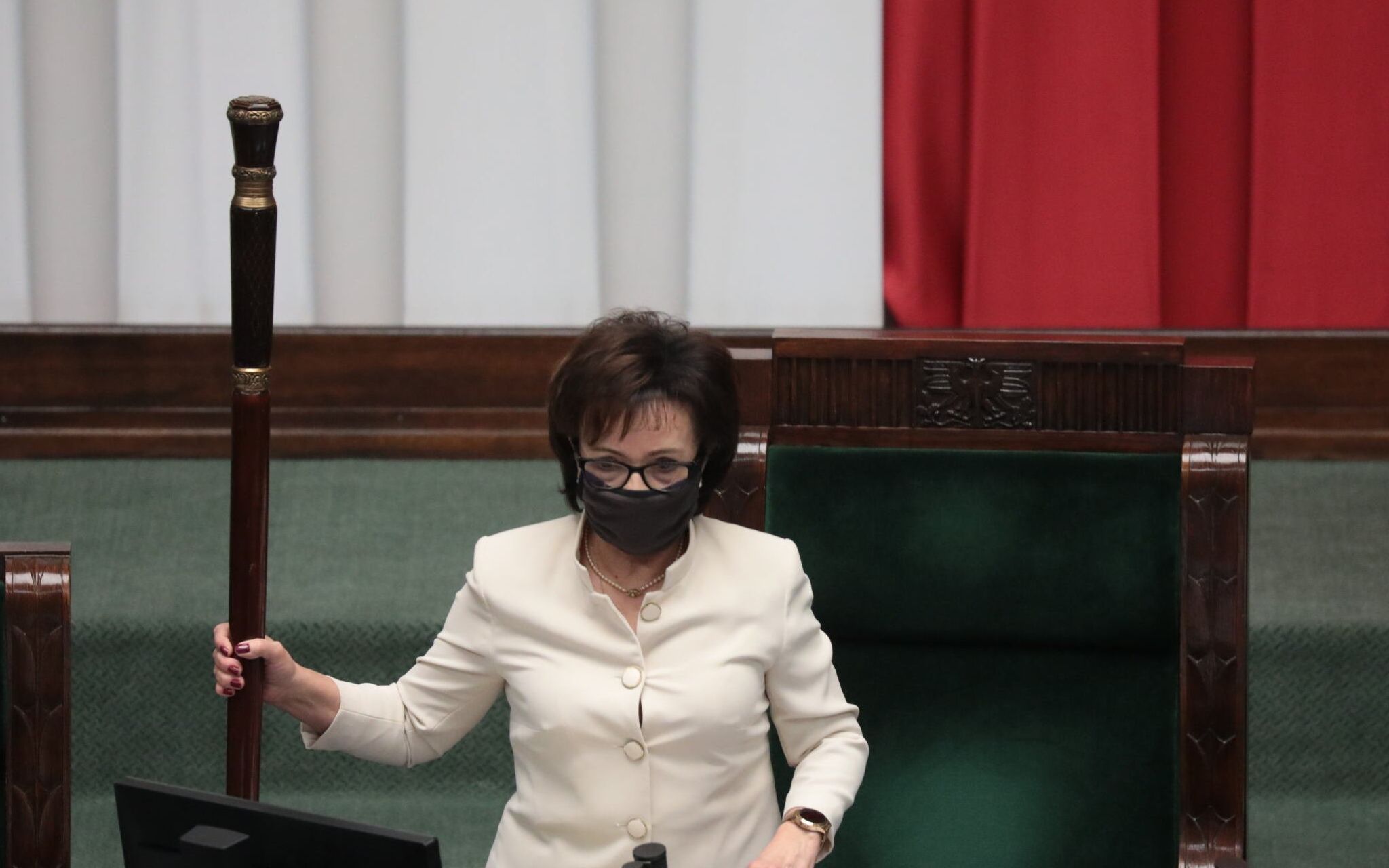 11.08.2021 Warszawa , Sejm . Marszalek Elzbieta Witek podczas sprawozdania Komisji o poselskim projekcie ustawy o zmianie ustawy o radiofonii i telewizji tzw Lex TVN .
Fot. Slawomir Kaminski / Agencja Gazeta