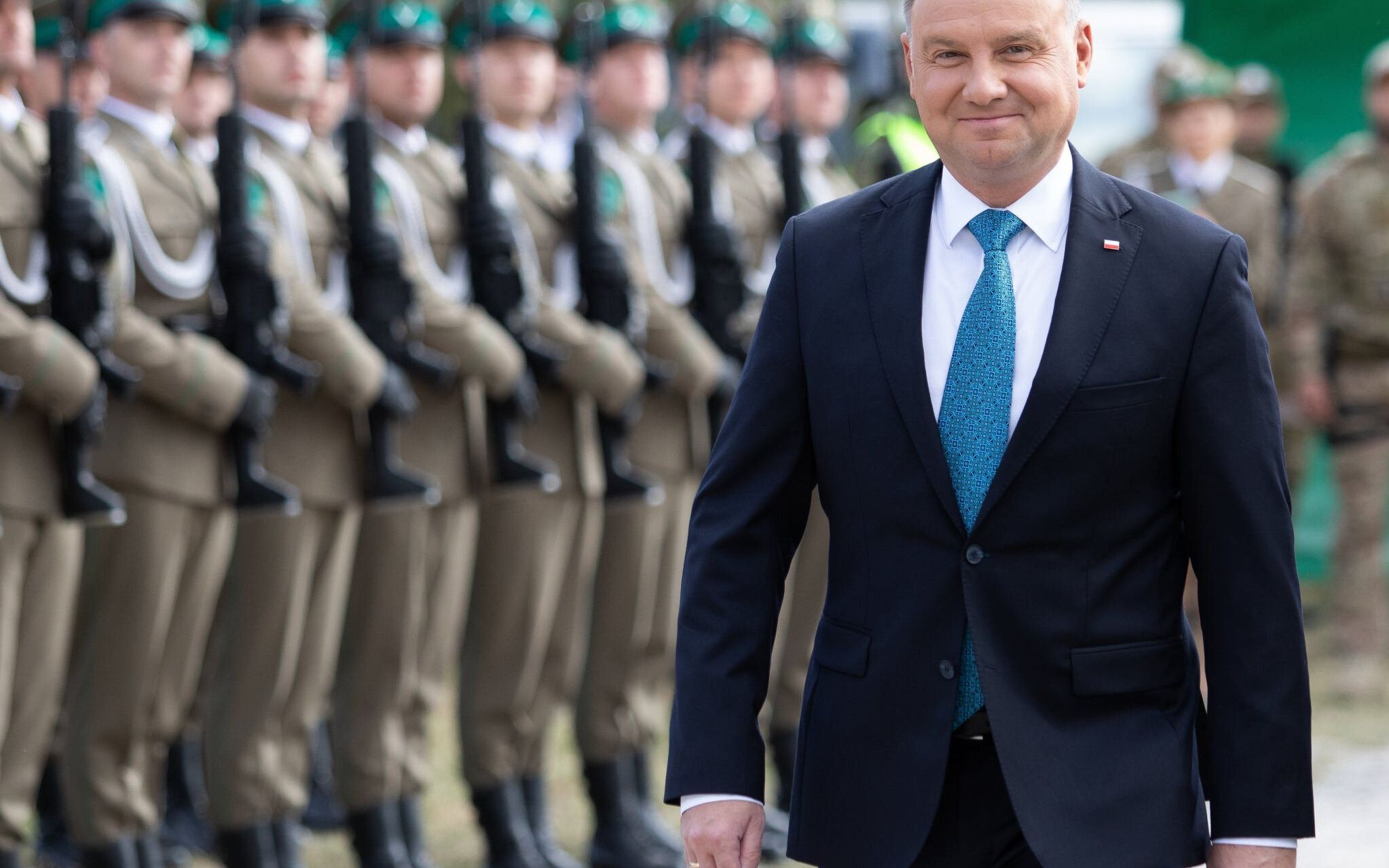 17.09.2020 Wytyczno , pomnik Zolnierzy Korpusu Ochrony Pogranicza . Prezydent RP Andrzej Duda podczas obchodow 81 rocznicy napasci sowieckiej na Polske .
Fot. Jakub Orzechowski / Agencja Gazeta