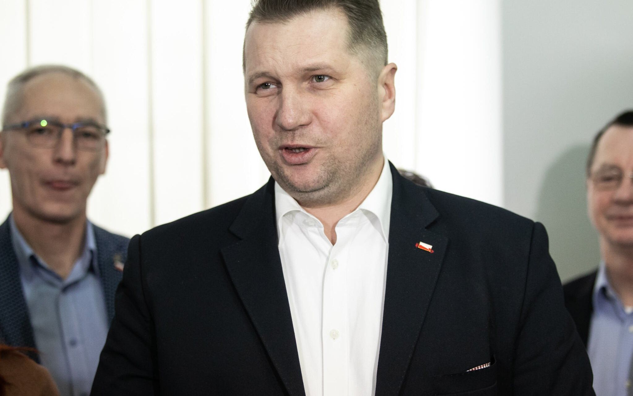 21.02.2020 Lublin , ul . Krakowskie Przedmiescie 19 . Posel PiS Przemyslaw Czarnek podczas otwarcia biura poselskiego Jana Kanthaka z Solidarnej Polski .
Fot. Jakub Orzechowski / Agencja Gazeta