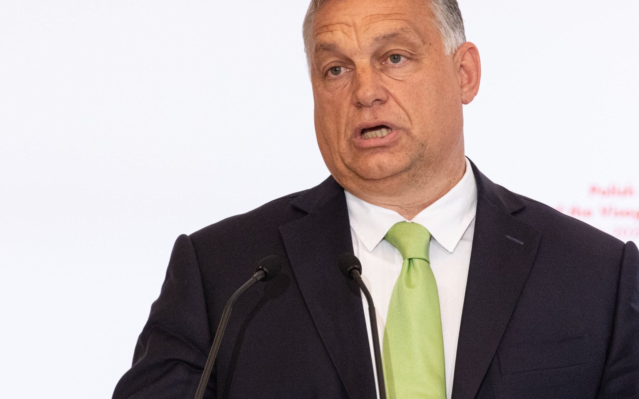 03.07.2020 Warszawa , Kancelaria Prezesa Rady Ministrow . Premier Wegier Viktor Orban podczas konferencji prasowej premierow panstw Grupy Wyszehradzkiej V4 . 
Fot. Dawid Zuchowicz / Agencja Gazeta