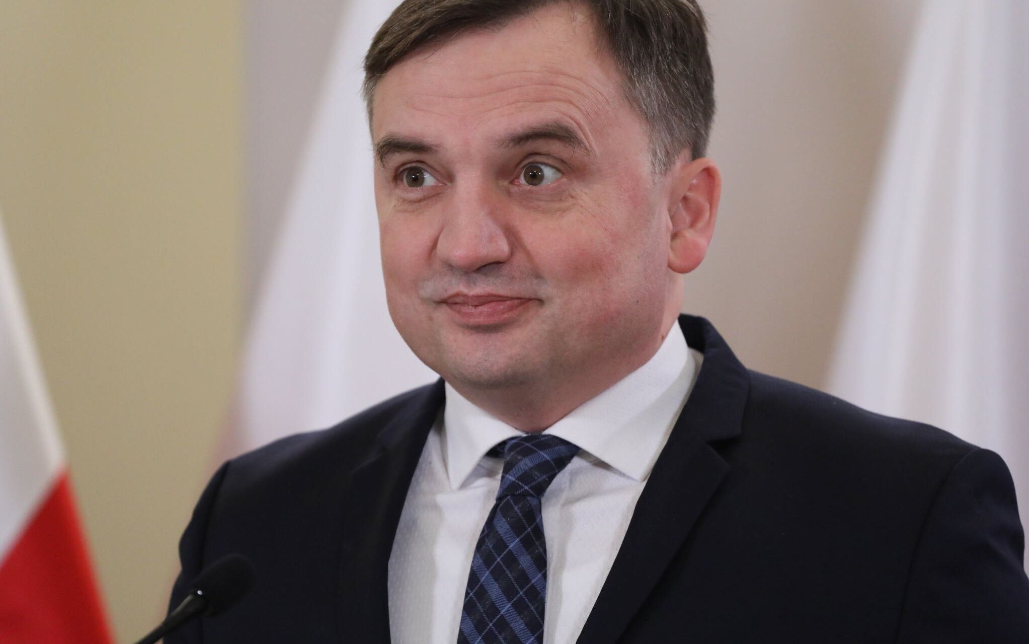 24.03.2021 Warszawa , Aleja Roz , Ministerstwo Sprawiedliwosci , minister sprawiedliwosci Zbigniew Ziobro podczas konferencji prasowej nt. nowelizacji prawa na rzecz ochrony dzieci .
Fot. Slawomir Kaminski / Agencja Gazeta