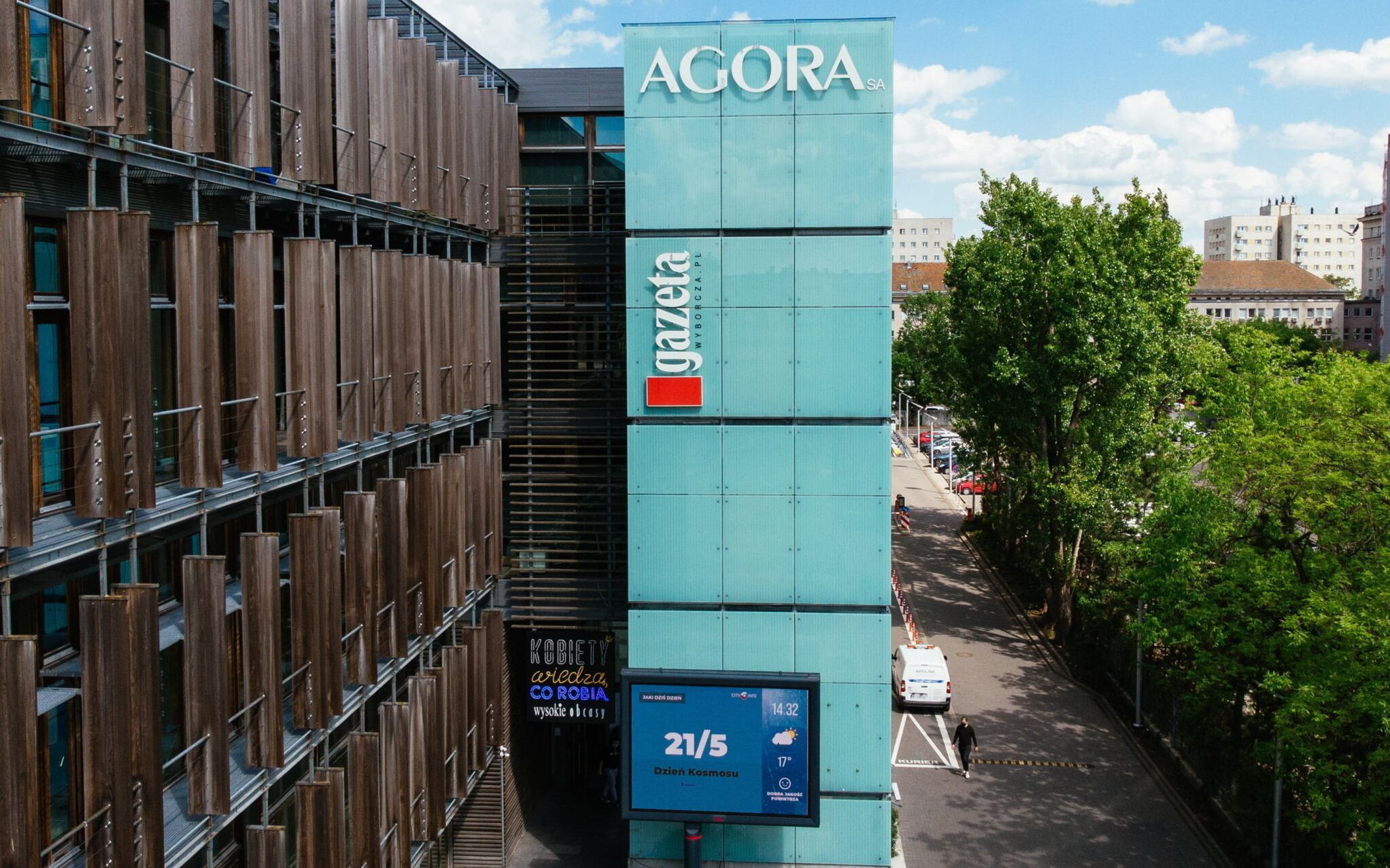 21.05.2021 Warszawa , ul. Czerska 8/10 , Biurowiec Agora i siedziba Gazety Wyborczej .?Fot. Maciek Jazwiecki / Agencja Gazeta