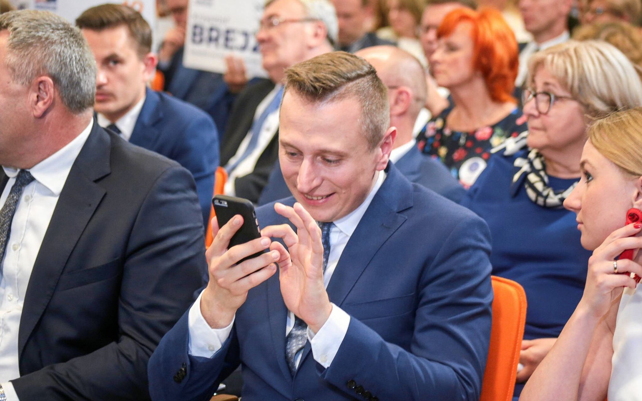 20.05.2019 Bydgoszcz , Centrum Onkologii . Koalicja europejska . Konwencja kandydatow PO, PSL, SLD przed wyborami . Krzysztof Brejza . 
FOT. Anna Zorka / Agencja Gazeta