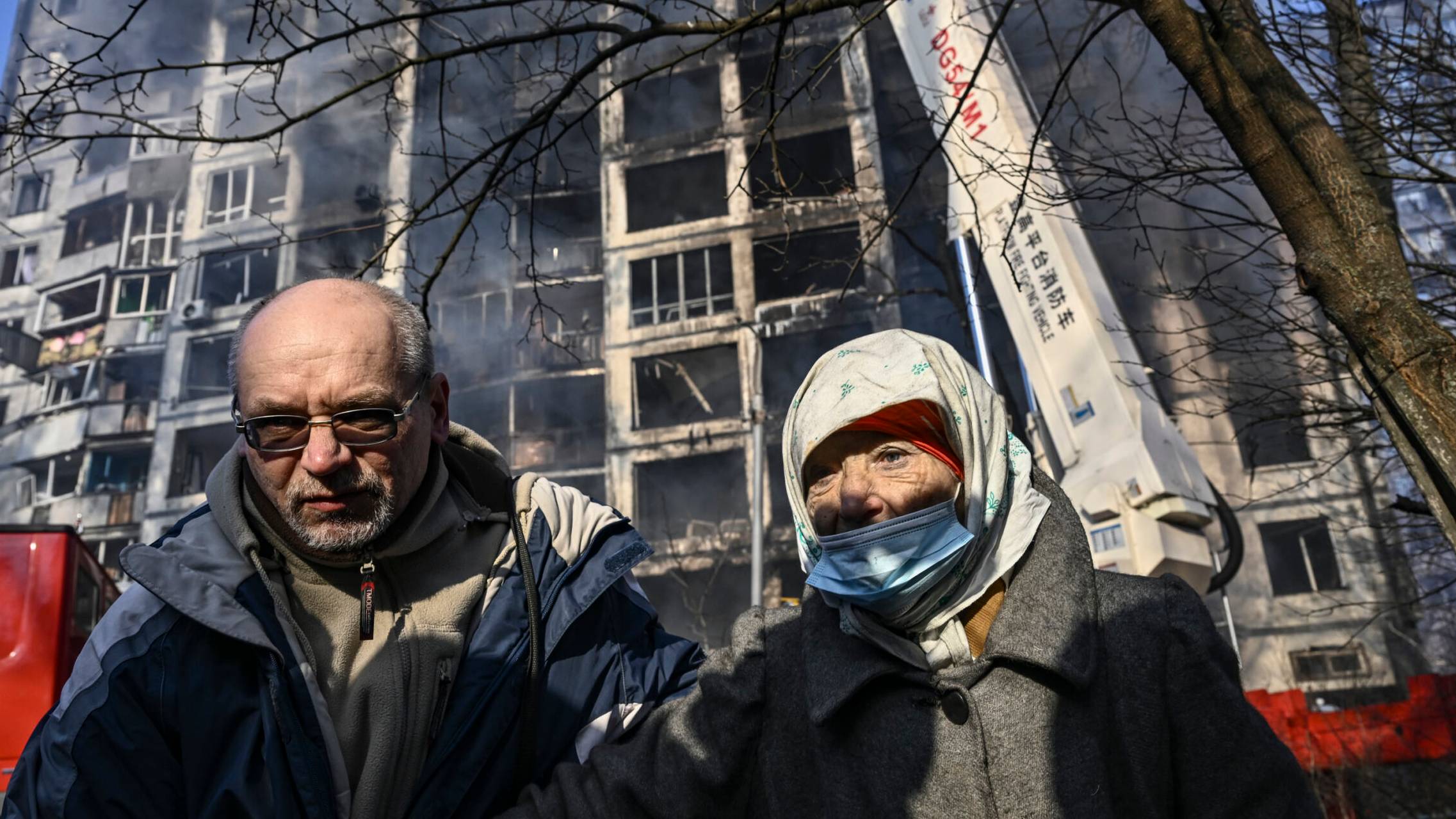 ostrzelany burynek w kijowie