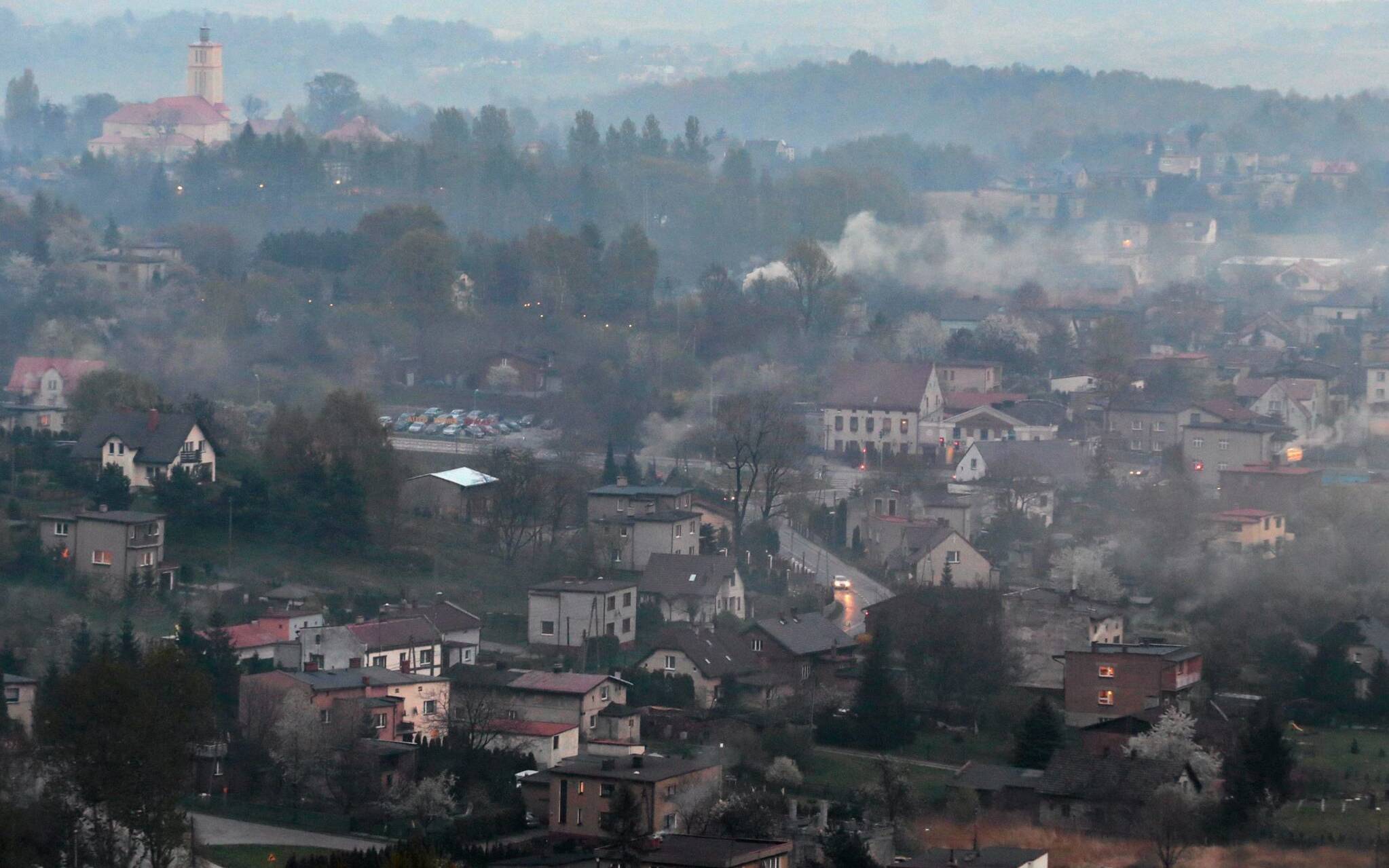 16.04.2014 Rybnik , Smog nad miastem .
Fot. Dominik Gajda /  Agencja Gazeta