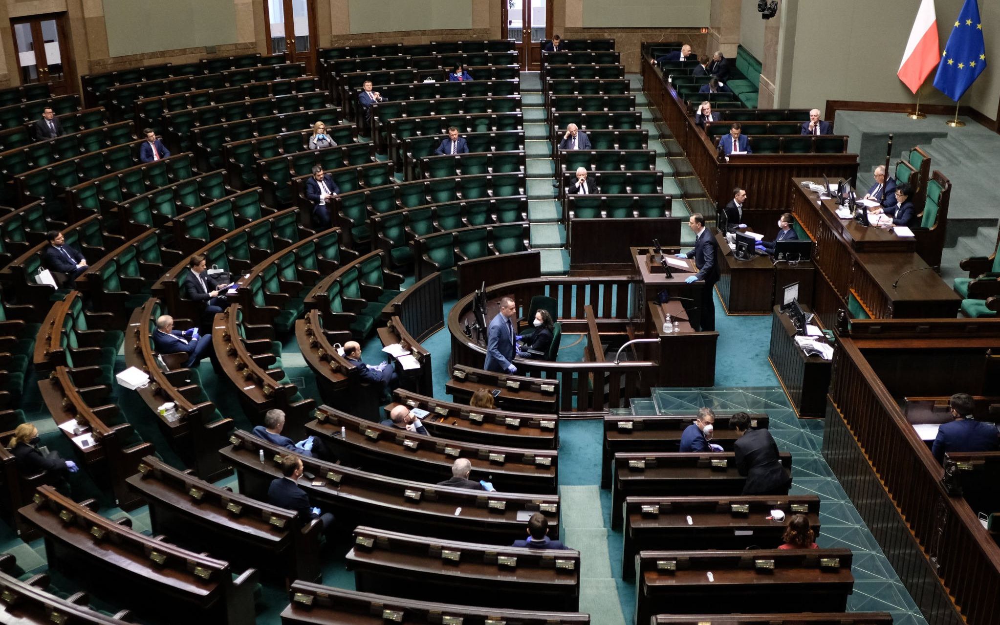 26.03.2020 Warszawa . Sejm . 8 posiedzenie Sejmu IX kadencji w czasie epidemii koronawirusa .
Fot. Slawomir Kaminski / Agencja  Gazeta
