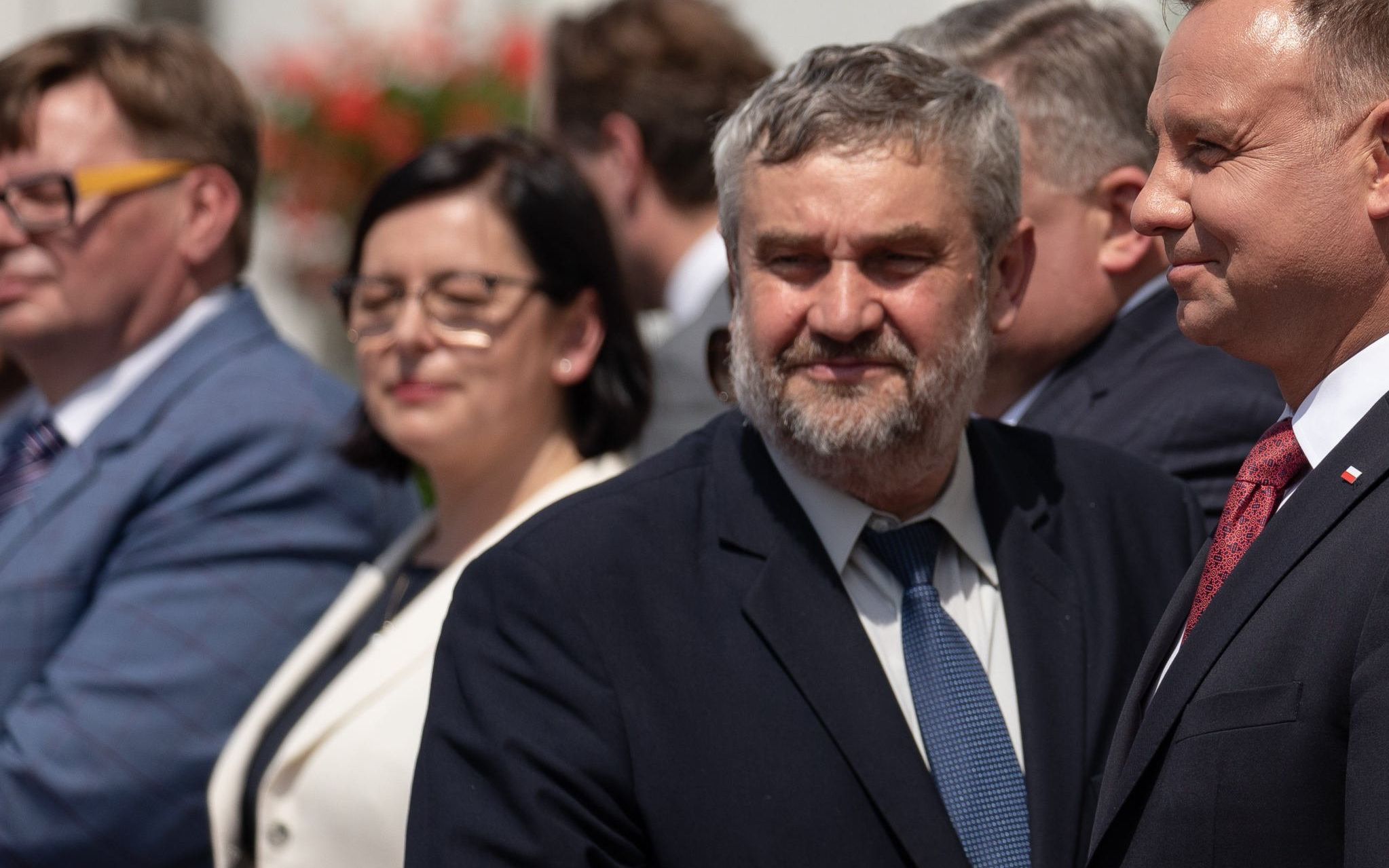 10.06.2019 Warszawa , Belweder . Minister Rolnictwa Jan Krzysztof Ardanowski (L) i Prezydent Andrzej Duda (P) podczas gali Agro Liga 2019 . 
Fot. Dawid Zuchowicz / Agencja Gazeta