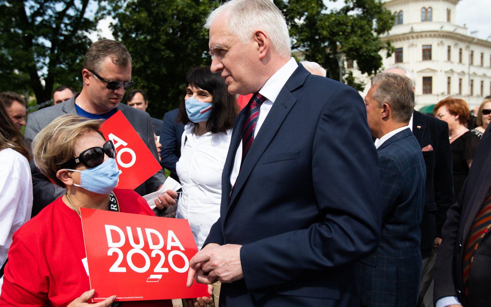 10.06.2020 Lublin , plac Litewski . Jaroslaw Gowin podczas wiecu poparcia dla kandydata Prawa i Sprawiedliwosci na stanowisko prezydenta RP Andrzeja Dudy .
Fot. Jakub Orzechowski / Agencja Gazeta
