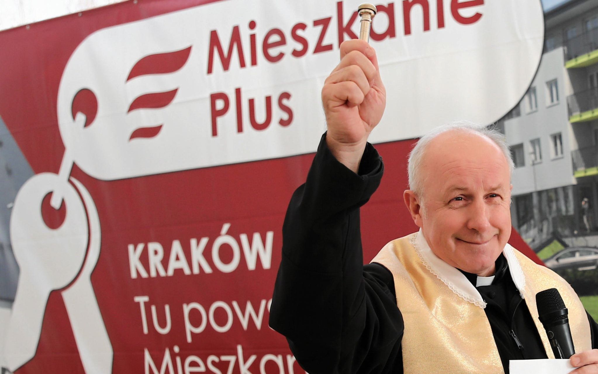 22.10.2019 Krakow , Kliny , ul. Anny Szwed - Sniadowskiej . Uroczystosc wmurowania aktu erekcyjnego pod budowe osiedla z programu Mieszkanie Plus. Fot. Jakub Porzycki / Agencja Gazeta