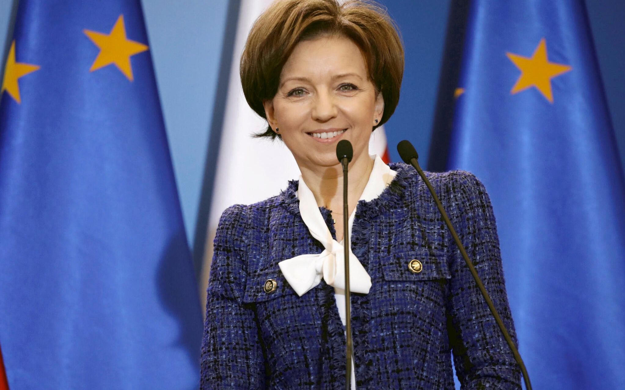 16.12.2019 Warszawa , aleje Ujazdowskie 1/3 , KPRM . Minister rodziny Marlena Malag podczas konferencji prasowej po posiedzeniu Rady Rodziny .
Fot. Maciek Jazwiecki / Agencja Gazeta