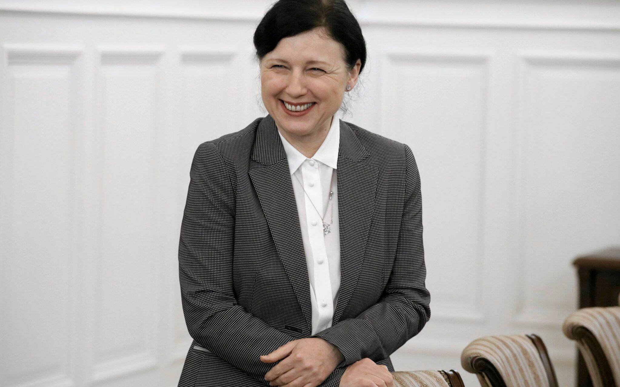 28.01.2020 Warszawa , aleja Roz . Ministerstwo Sprawiedliwosci . Wiceprzewodniczaca Komisji Europejskiej Vera Jourova podczas spotykania z ministrem sprawiedliwosci Zbigniewem Ziobro .
Fot. Maciek Jazwiecki / Agencja Gazeta
