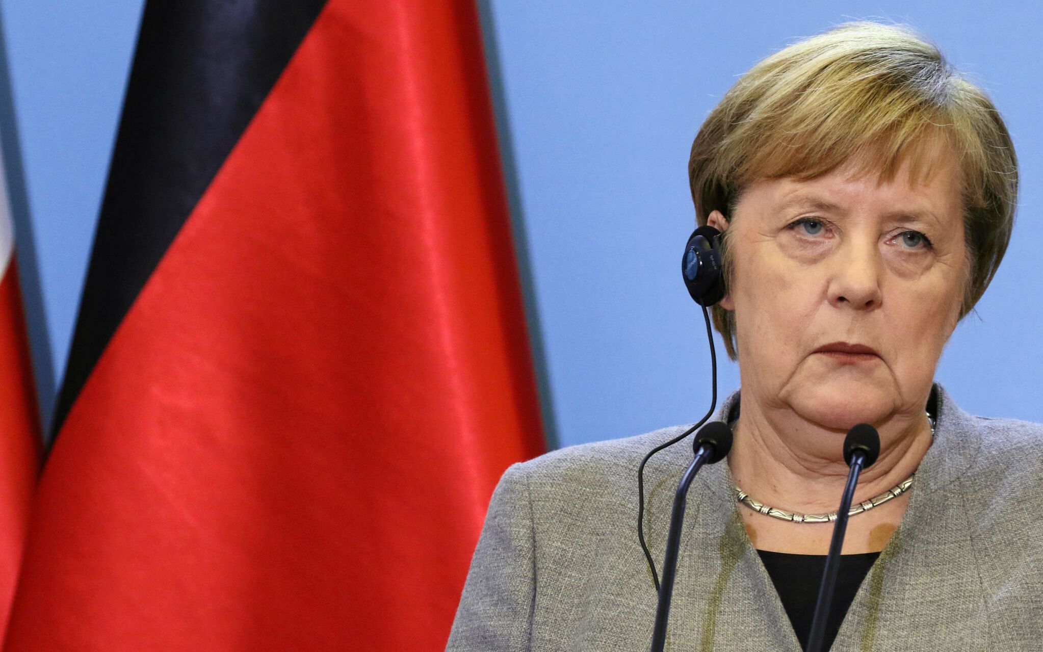 02.11.2018 Warszawa . Kancelaria Prezesa Rady Ministrow . Kancelerz Niemiec Angela Merkel podczas konferencji prasowej z premierem Mateuszem Morawieckim .
Fot. Slawomir Kaminski / Agencja Gazeta