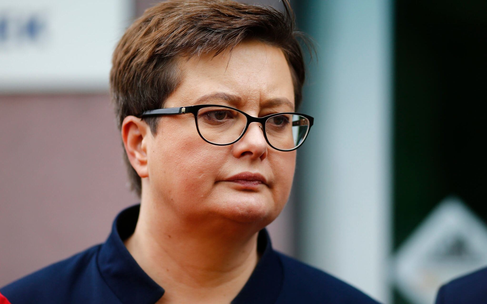 22.06.2020 Lodz , magazyn pocztowy przy ul. sw. Teresy od Dzieciatka Jezus 105 . Katarzyna Lubnauer podczas rozpoczecia kontroli poselskiej ws. tzw. pakietow Sasina .
Fot. Marcin Stepien / Agencja Gazeta