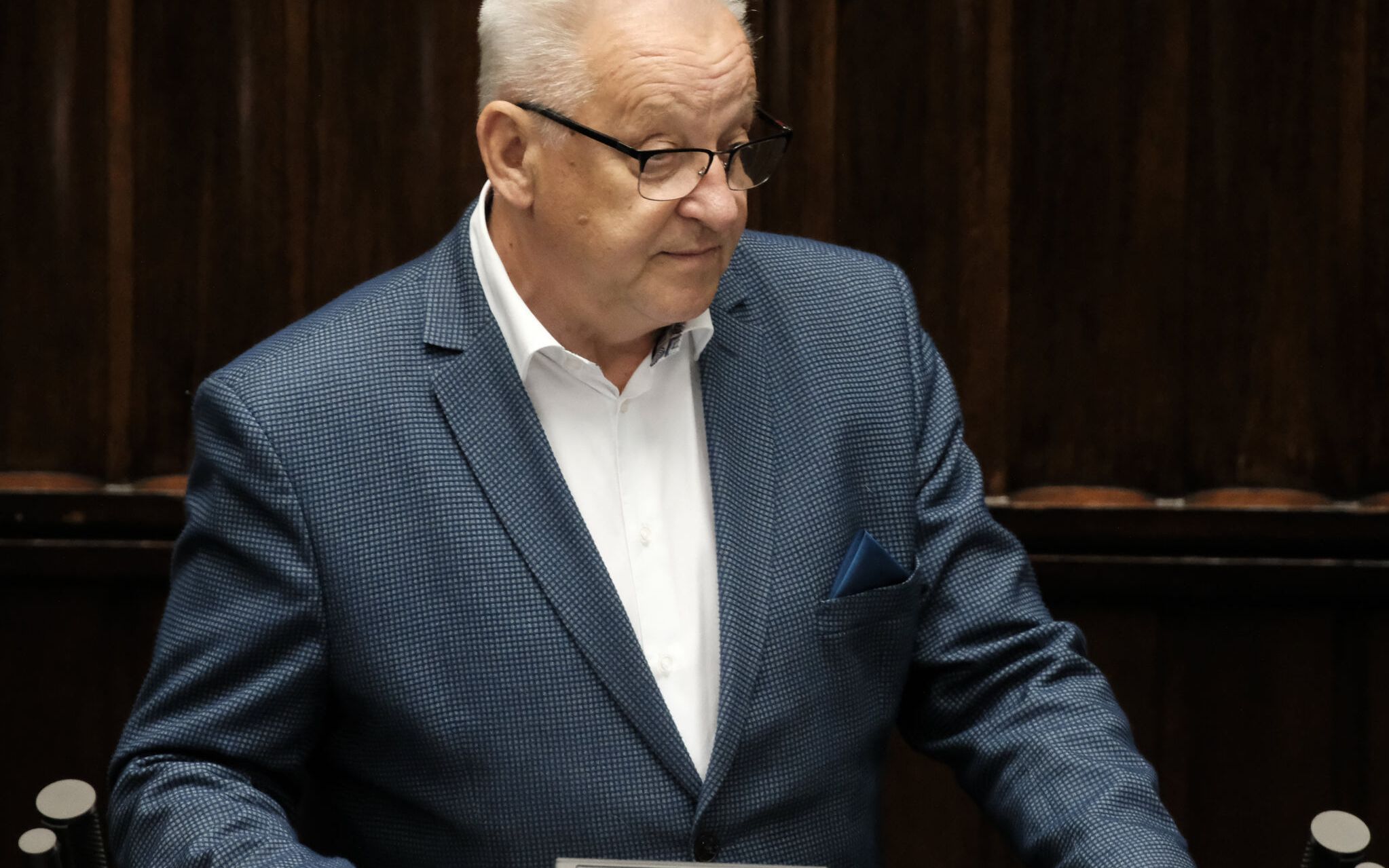 24.07.2020 Warszawa , ulica Wiejska . Sejm . 15 . posiedzenie Sejmu IX kadencji . Boleslaw Piecha podczas bloku glosowan .
Fot. Slawomir Kaminski / Agencja Gazeta