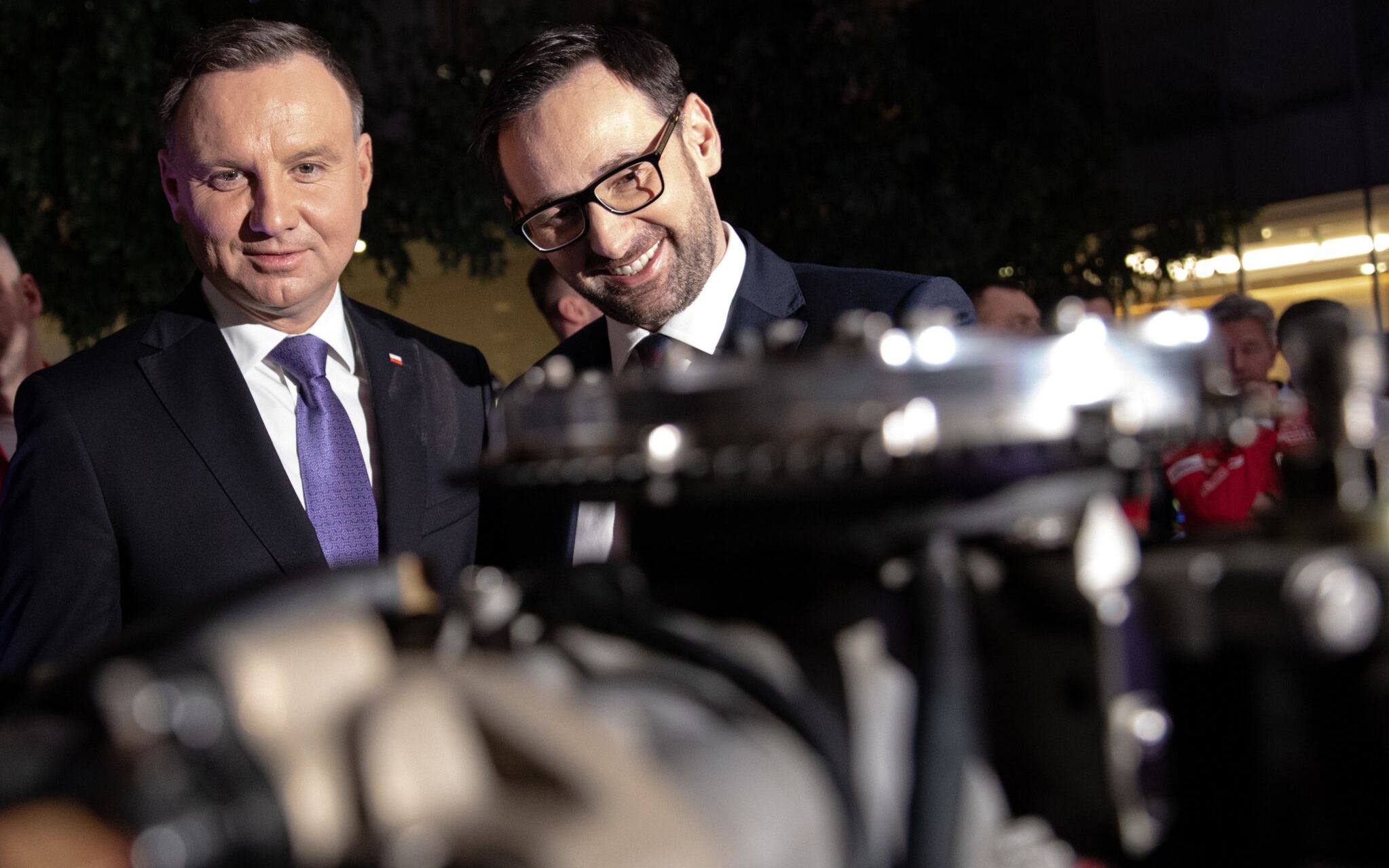 02.03.2020 Warszawa , ulica Bielanska 12 . Od lewej: prezydent Andrzej Duda , prezes zarzadu PKN Orlen Daniel Obajtek podczas konferencji prasowej ORLEN Team 2020 . 
Fot. Dawid Zuchowicz / Agencja Gazeta