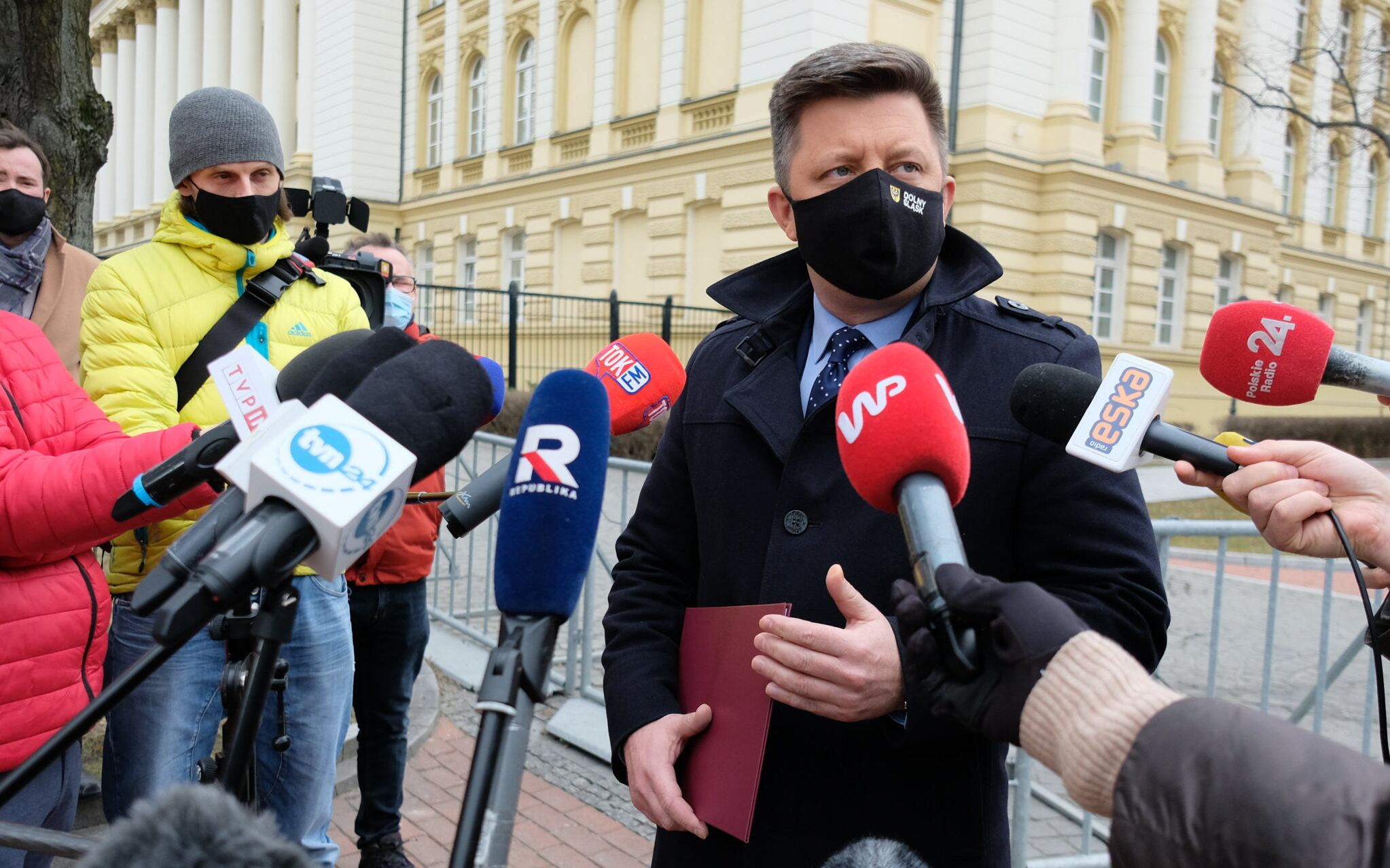 23.03.2021 Warszawa , al Ujazdowskie , KPRM . Szef Kancelarii Premiera minister Michal Dworczyk podczas konferencji prasowej .
Fot. Slawomir Kaminski / Agencja Gazeta