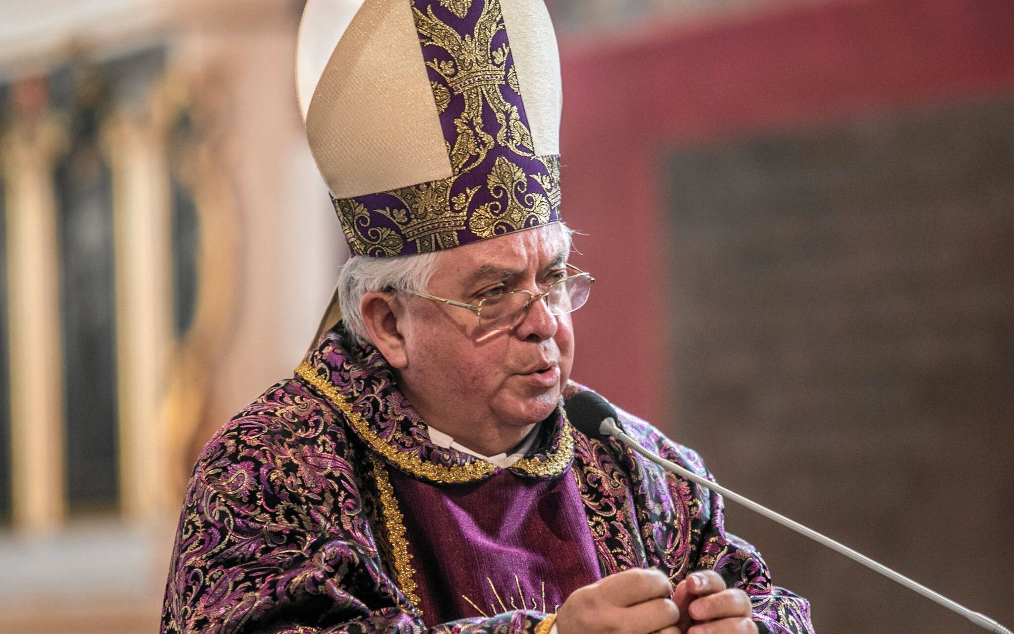 06.03.2019 Bydgoszcz. Sroda Popielcowa . Katedra . Biskup Jan Tyrawa podczas mszy .
Fot. Roman Bosiacki / Agencja Gazeta