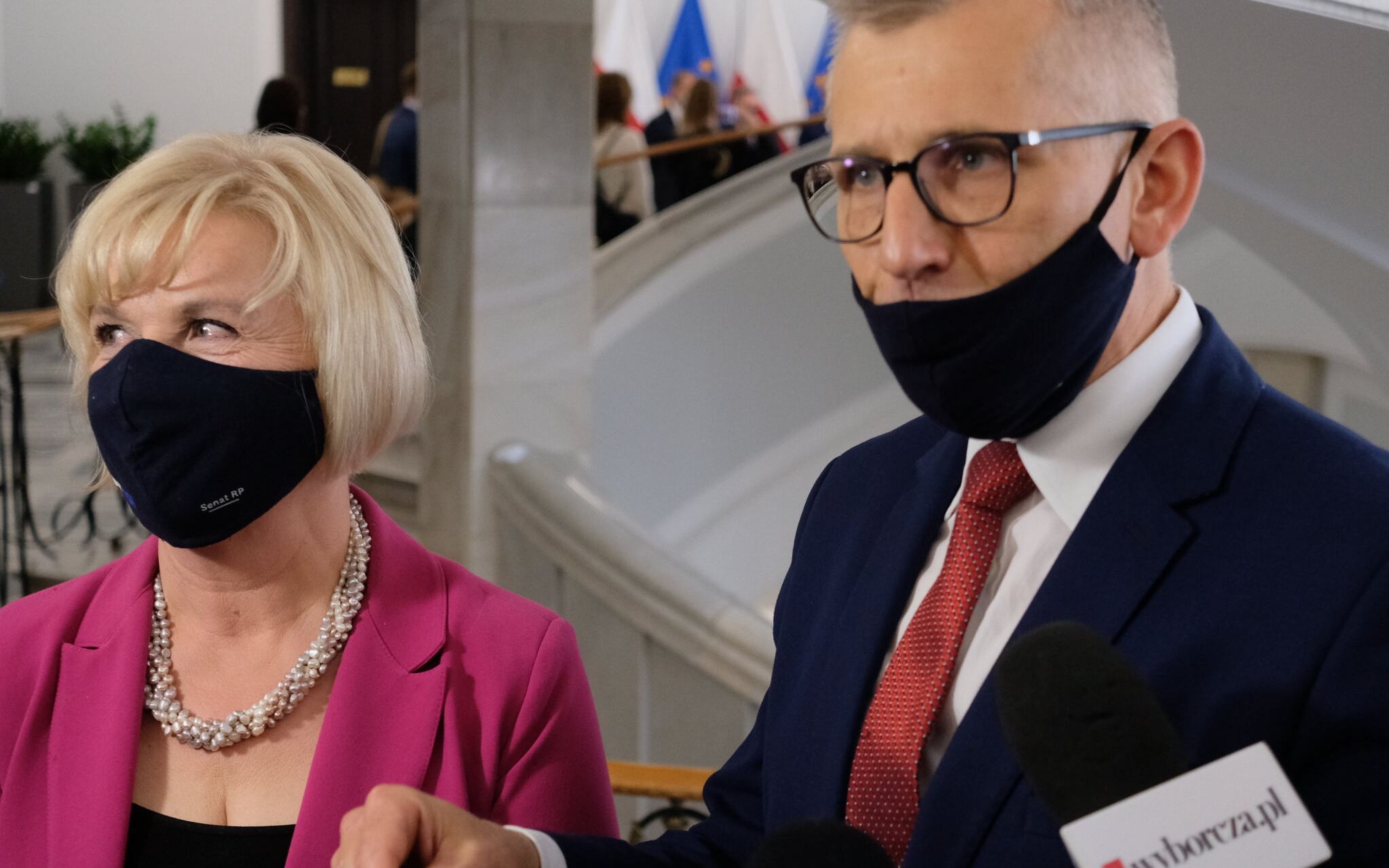 27.05.2021  Warszawa , Senat . Senator KO PO Lidia Staron - kandydatka na urzad RPO i senator Krzysztof Kwiatkowski .
Fot. Slawomir Kaminski / Agencja Gazeta