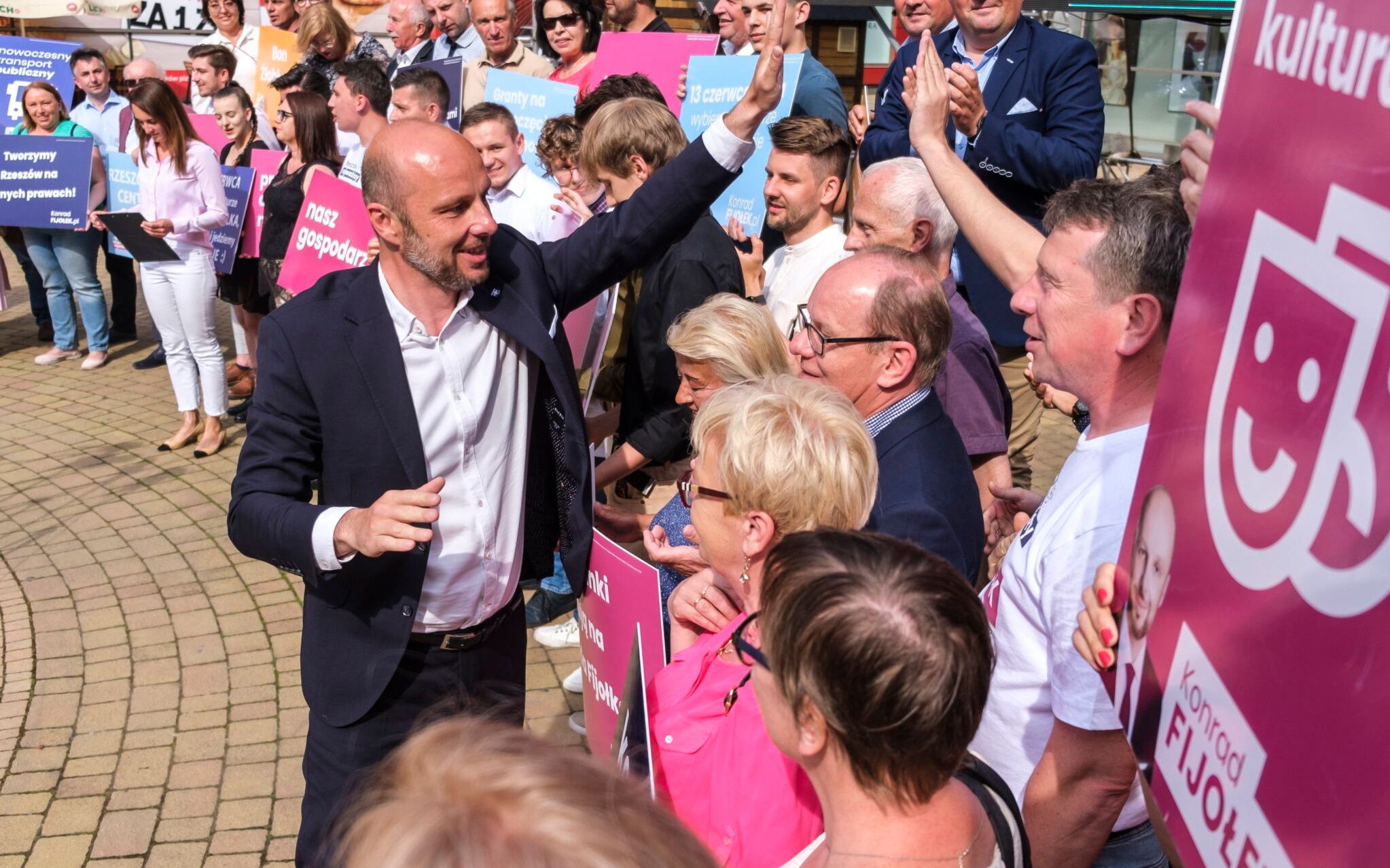 11.06.2021 Rzeszow , Millenium Hall . Kandydat na Urzad Prezydenta miasta Rzeszowa ( obecny wiceprzewodniczacy Rady Miasta Rzeszowa ) Konrad Fijolek podczas konferencji prasowej na podsumowanie kampanii wyborczej .
Fot. Patryk Ogorzalek / Agencja Gazeta