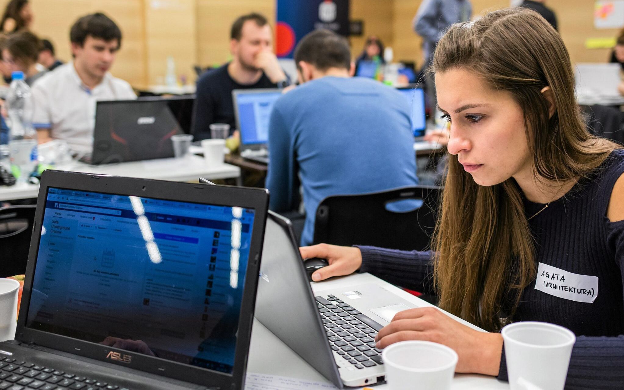 19.03.2017  . Krakow . Krakowski Park Technologiczny . Hackaton . Krak Hack - 24 godziny na stworzenie miasta marzen . 
Fot. Mateusz Skwarczek / Agencja Gazeta