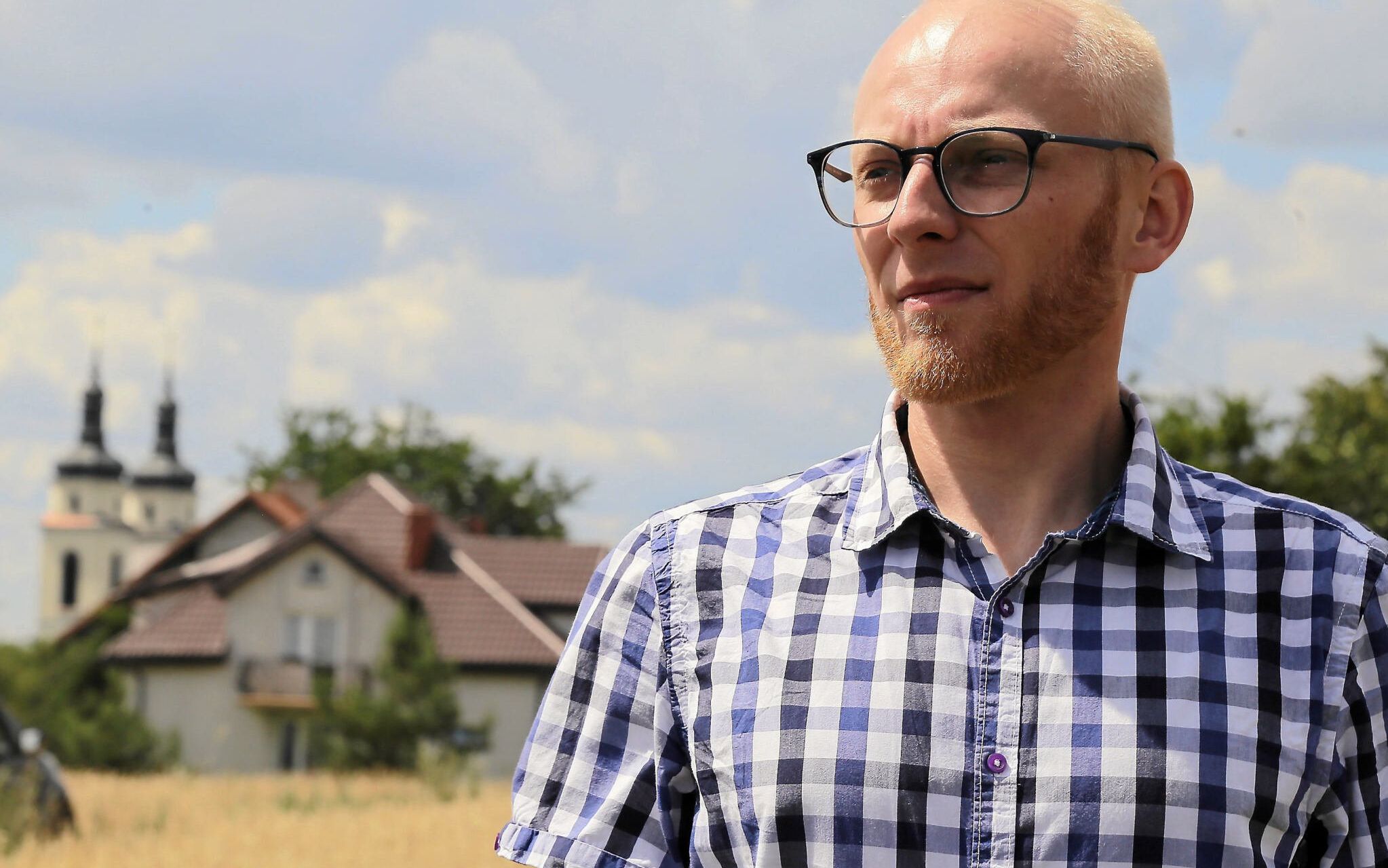 10.07.2018 Jedwabne . Spolecznik , publicysta , socjolog i kulturoznawca , mieszkaniec Jedwabnego Kamil Mrozowicz .
Fot. Agnieszka Sadowska  / Agencja Gazeta