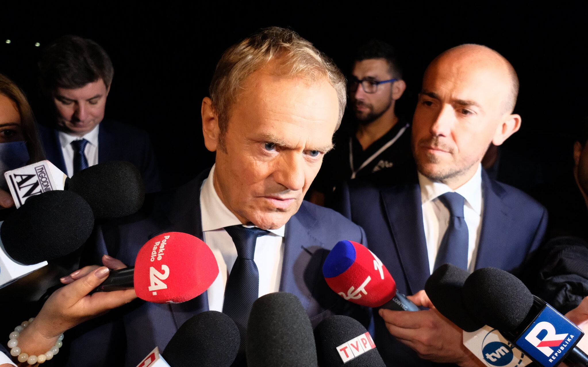 03.07.2021 Warszawa , ul Modlinska, Global Expo . Rada Krajowa Platformy Obywatelskiej . Nz. Donald Tusk (L) i Borys Budka (P).
Fot. Slawomir Kaminski / Agencja Gazeta