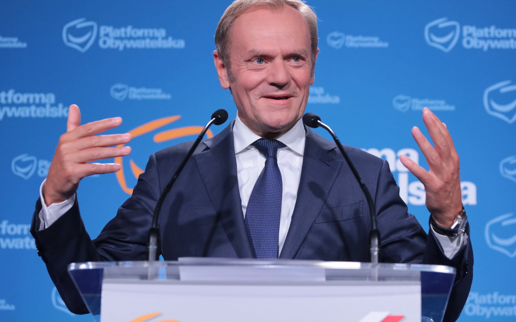 04.07.2021 Warszawa , ulica Foksal 3 / 5 . Centrum Prasowe Foksal . Przewodniczacy Platformy Obywatelskiej podczas pierwszej konferencji prasowej od objecia stanowiska przewodniczacego partii .
Fot. Slawomir Kaminski / Agencja Gazeta