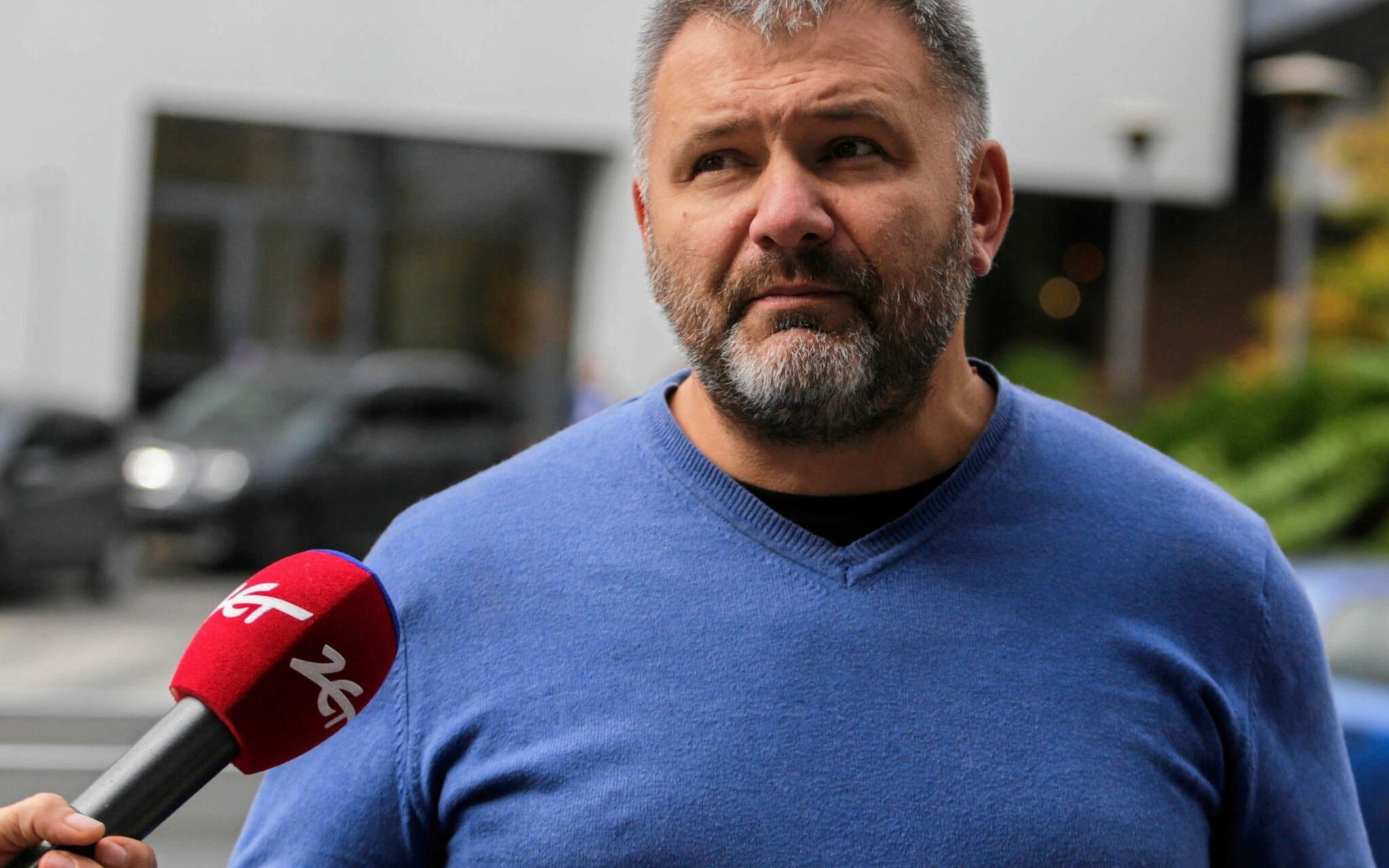29.09.2021 Krakow . Sad Apelacyjny . Sedzia Waldemar Zurek podczas protestu w obronie sedziego Macieja Czajki . 
Fot. Adrianna Bochenek/Agencja Gazeta