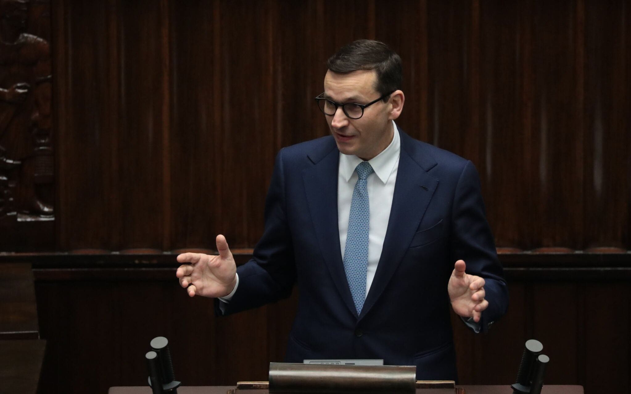 17.12.2021 Warszawa , ulica  Wiejska . Sejm . 45 . posiedzenie Sejmu IX kadencji . Poslowie podczas bloku glosowan budzetowych .
Fot. Slawomir Kaminski / Agencja Wyborcza.pl