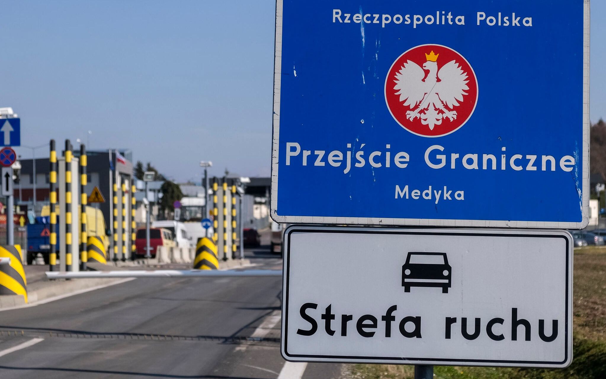 10.03.2020 Medyka . Przejscie graniczne z Ukraina .
Fot. Patryk Ogorzalek / Agencja Wyborcza.pl