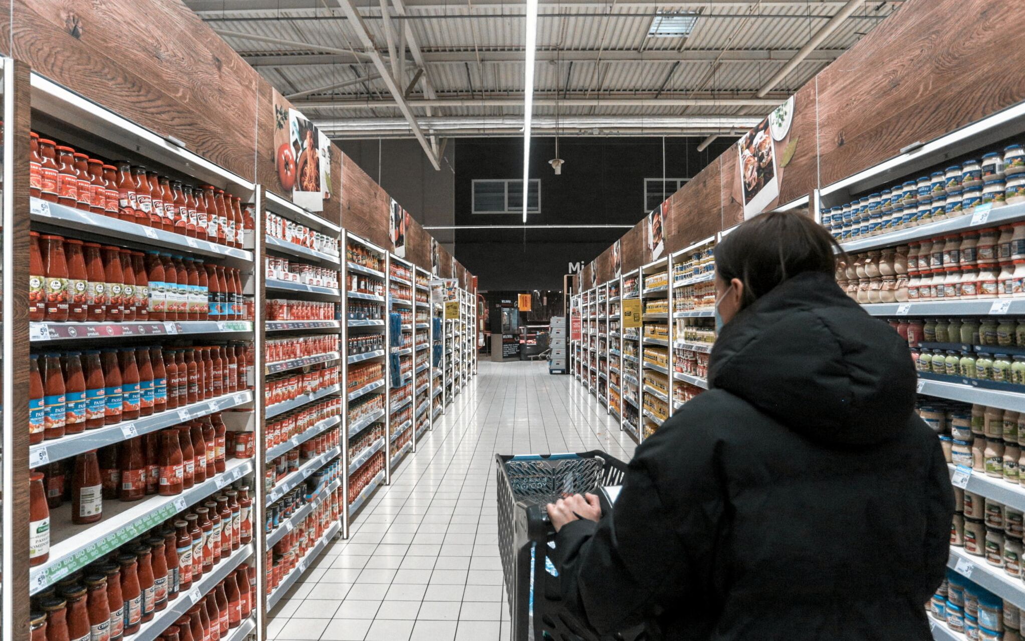 04.02.2022 Warszawa , ulica Glebocka . Sklep sieci Carrefour .
Fot. Adam Stepien / Agencja Wyborcza.pl