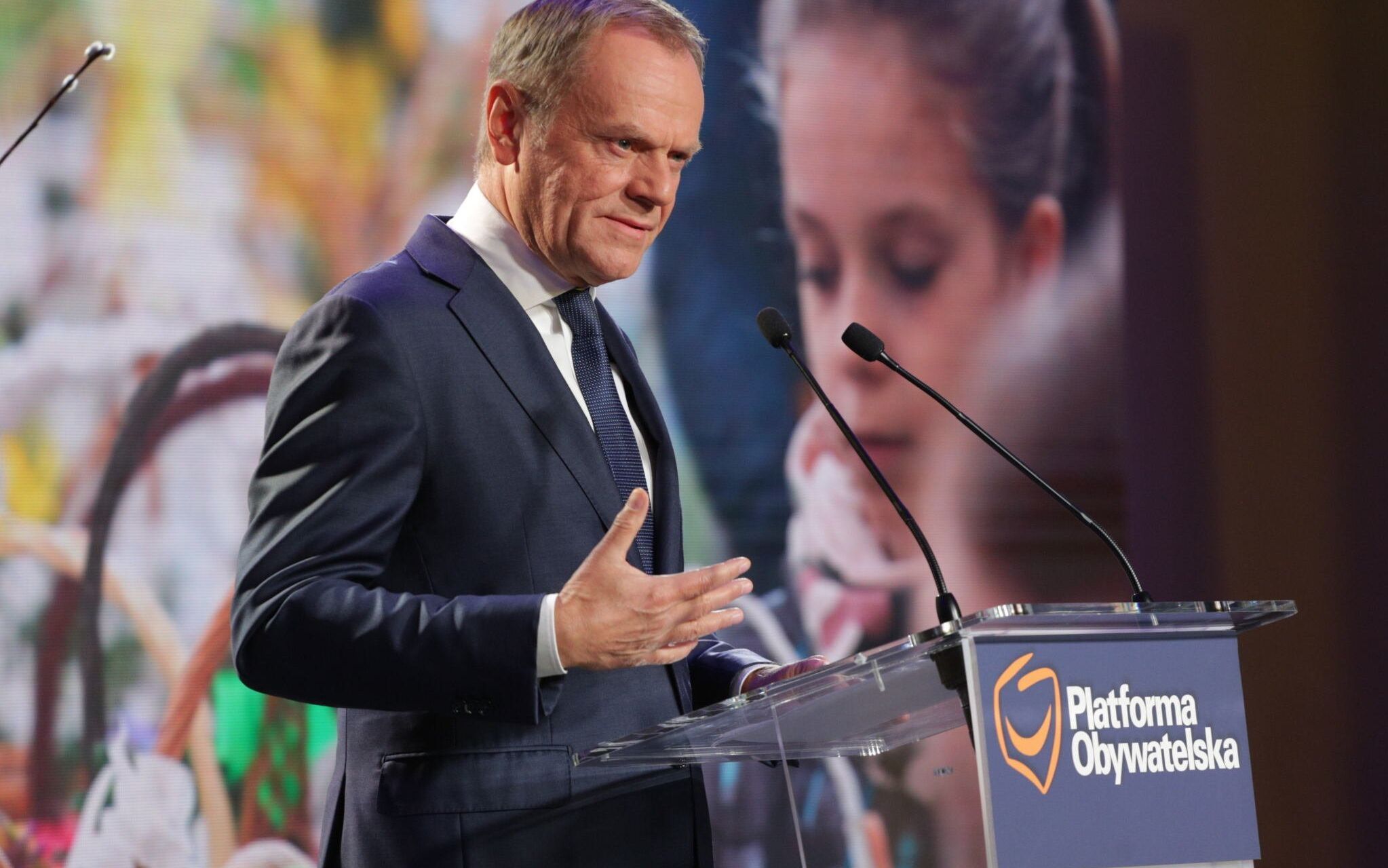 13.04.2022 Warszawa , ul. Komitetu Obrony Robotnikow , Hotel Sangate Airport . Szef PO Donald Tusk podczas Rady Krajowej Platformy Obywatelskiej .
Fot. Adam Stepien / Agencja Wyborcza.pl