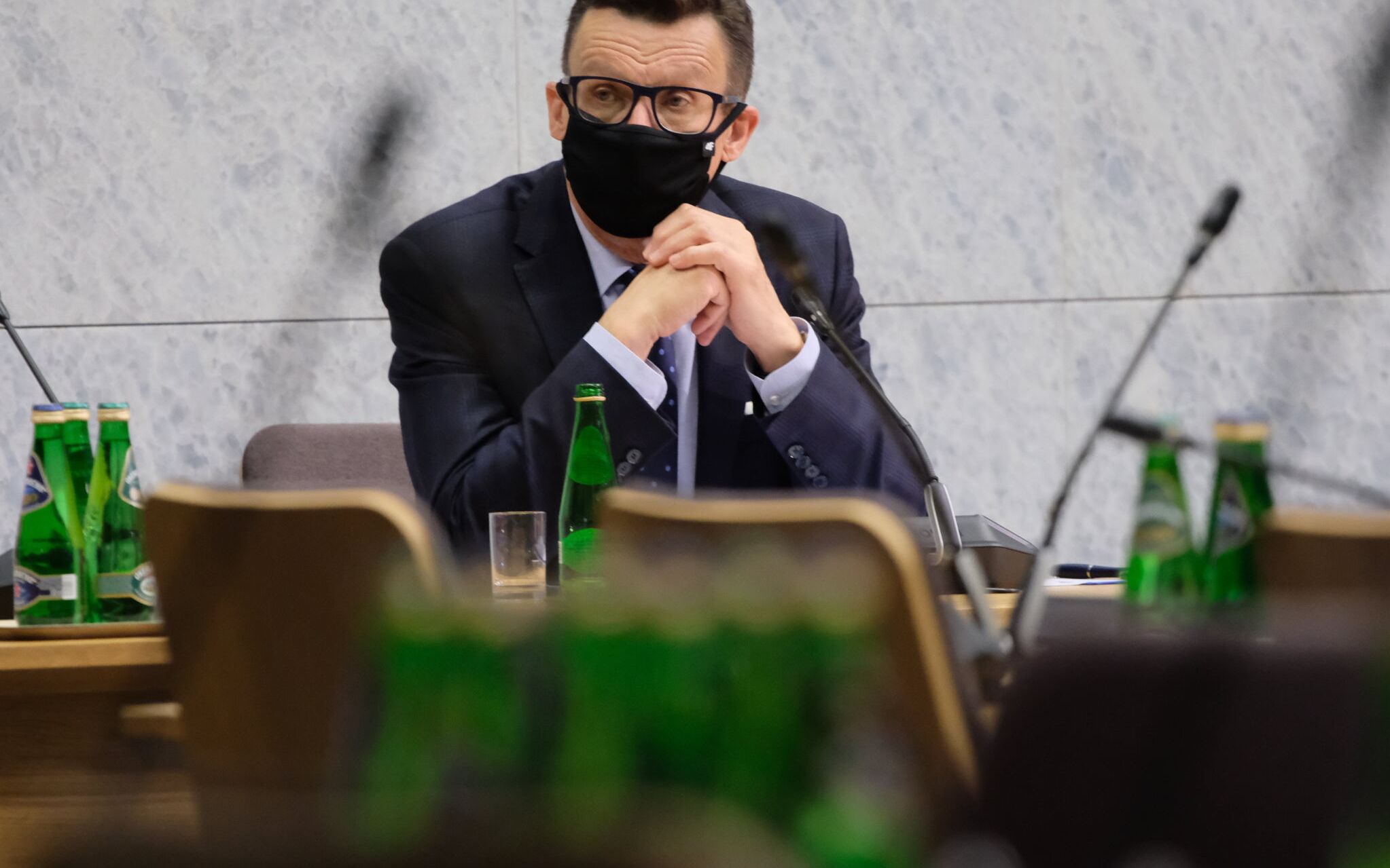 17.06.2021 Warszawa , ulica Wiejska . Sejm . Posiedzenie Komisji Sprawiedliwosci i Praw Czlowieka . Przewodniczacy Komisji posel Marek Ast podczas informacji przewodniczacego Krajowej Rady Sadownictwa Pawla Styrny z dzialalnosci Krajowej Rady Sadownictwa w 2020 roku .
Fot. Slawomir Kaminski / Agencja Wyborcza.pl