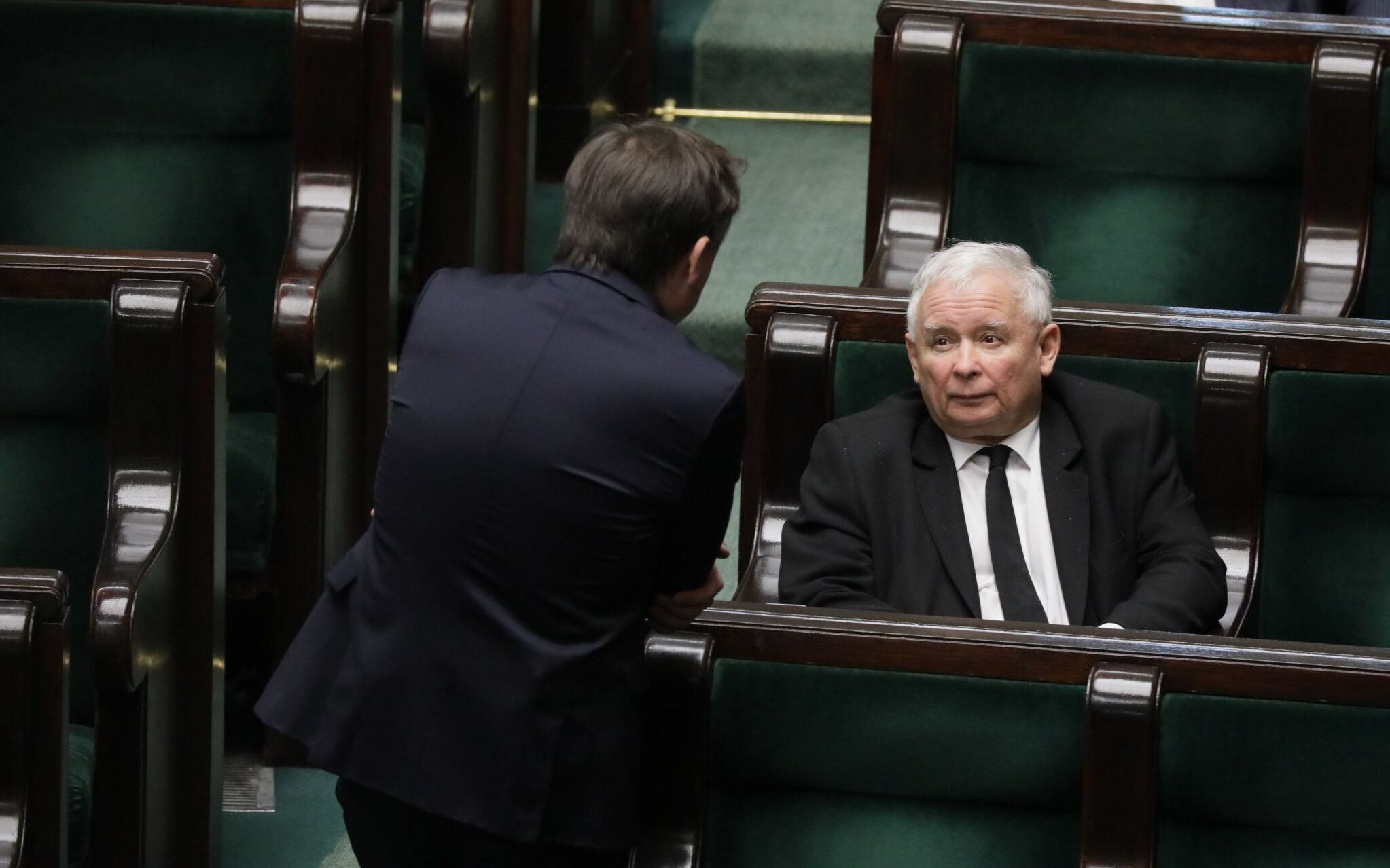 03.04.2020 Warszawa . Sejm . Od lewej: Zbigniew Ziobro , Jaroslaw Kaczynski podczas drugiego dnia 9 posiedzenia Sejmu IX kadencji w czasie epidemii koronawirusa .
Fot. Slawomir Kaminski / Agencja Wyborcza.pl